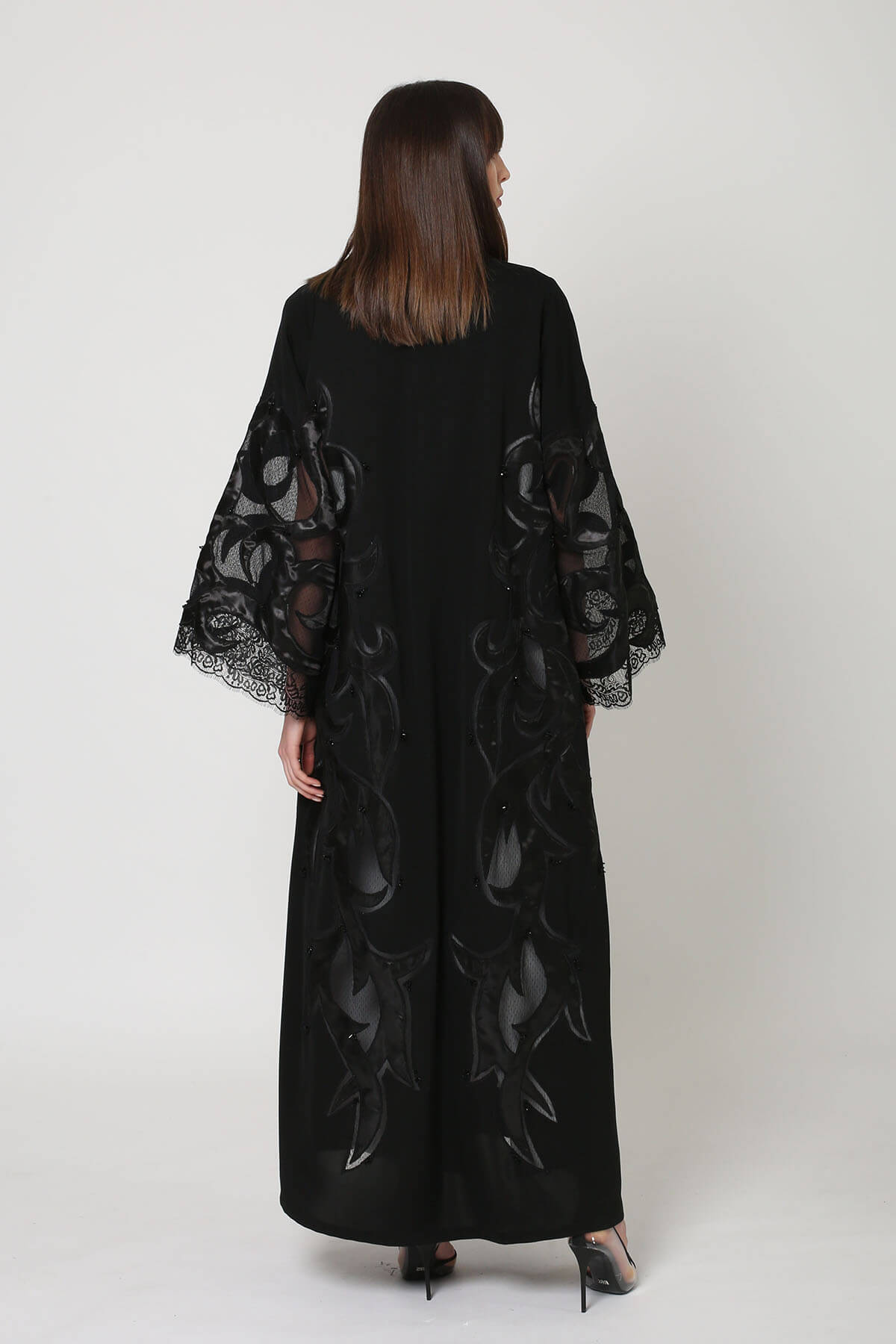 Embroidered Patch Work Abaya