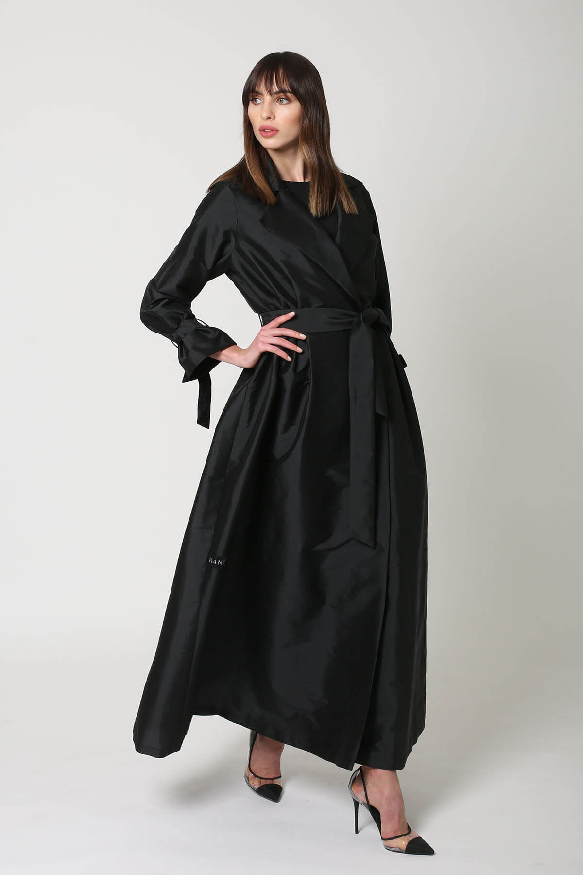 Silk Trench Coat Abaya