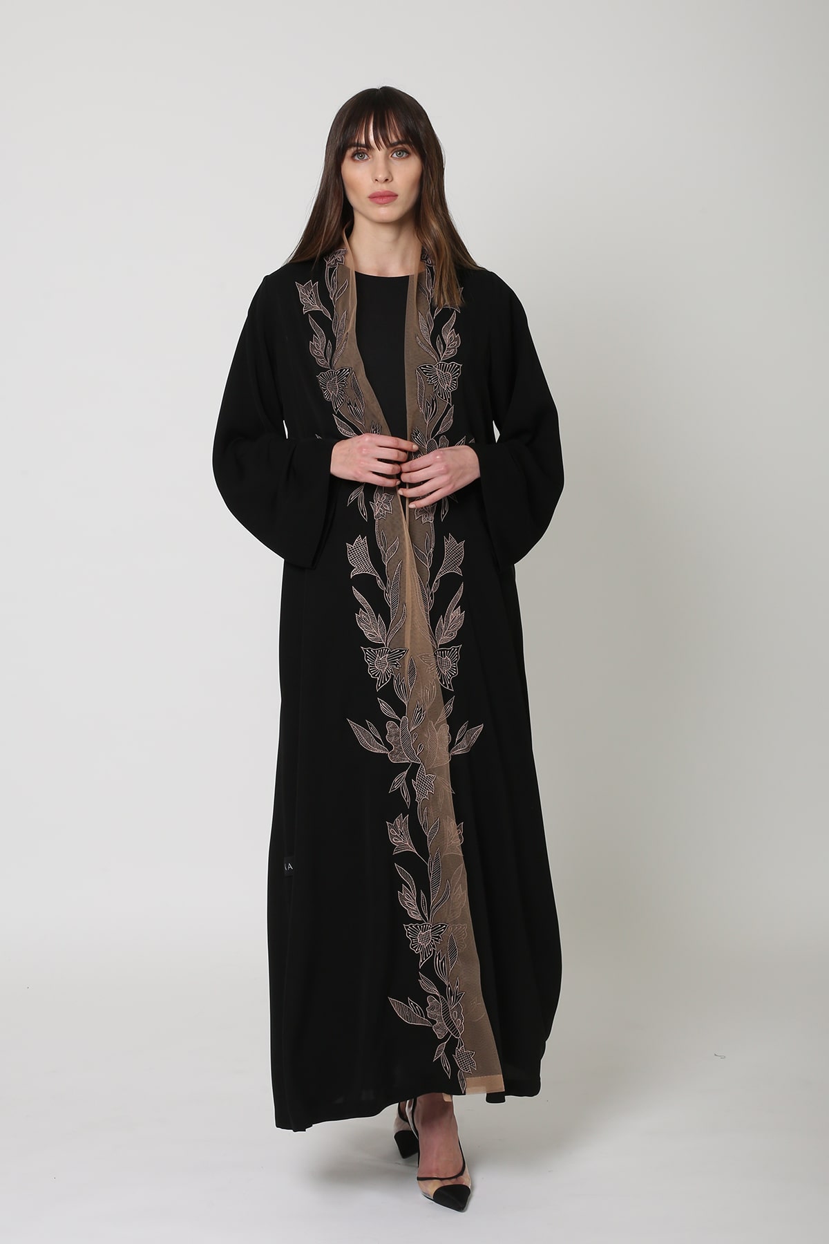 Flower Embroidered Abaya