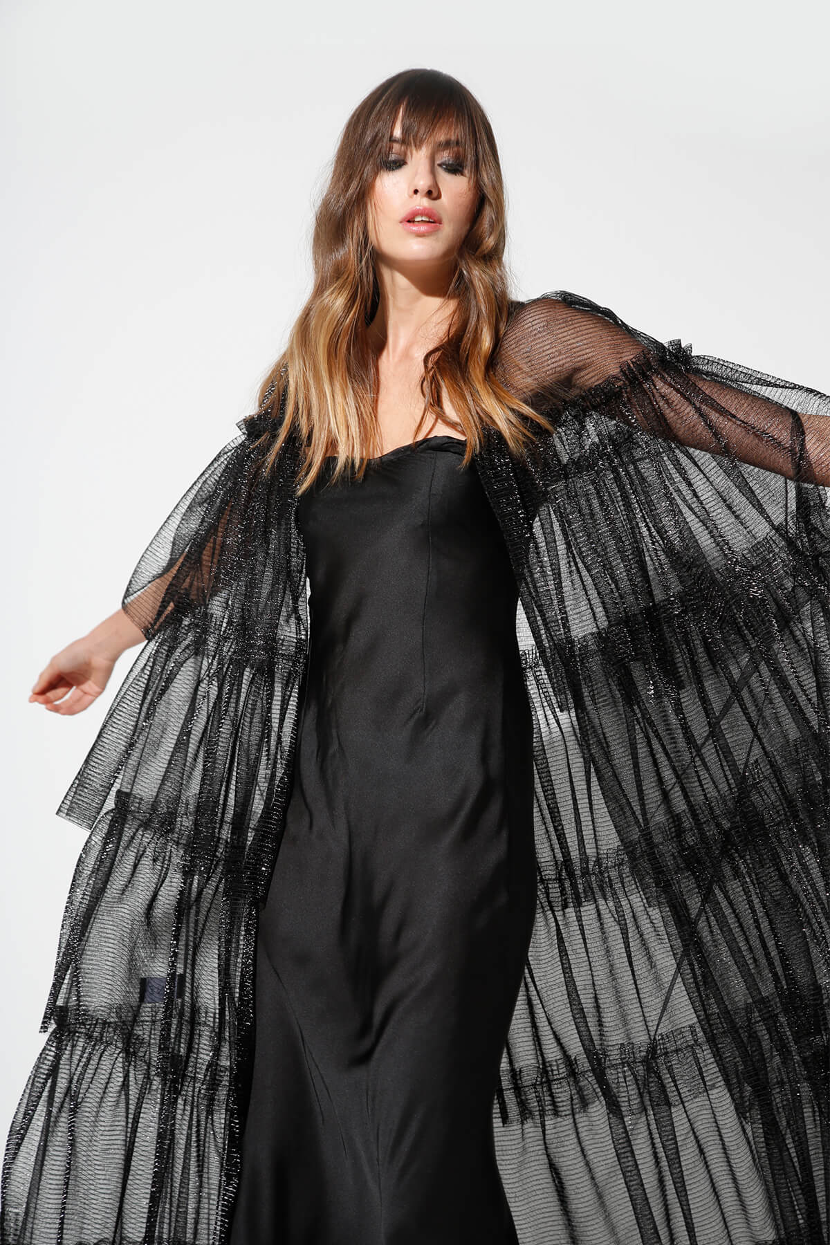Tulle Layered Abaya