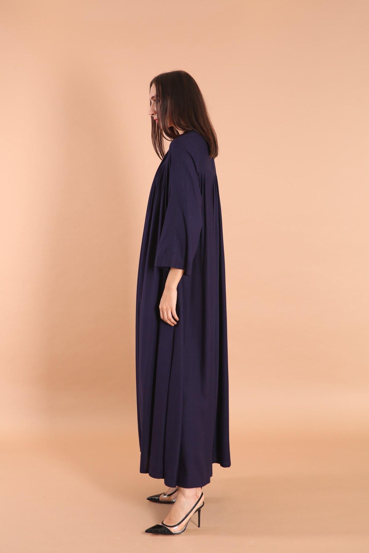 Pleats Detailed Casual Abaya