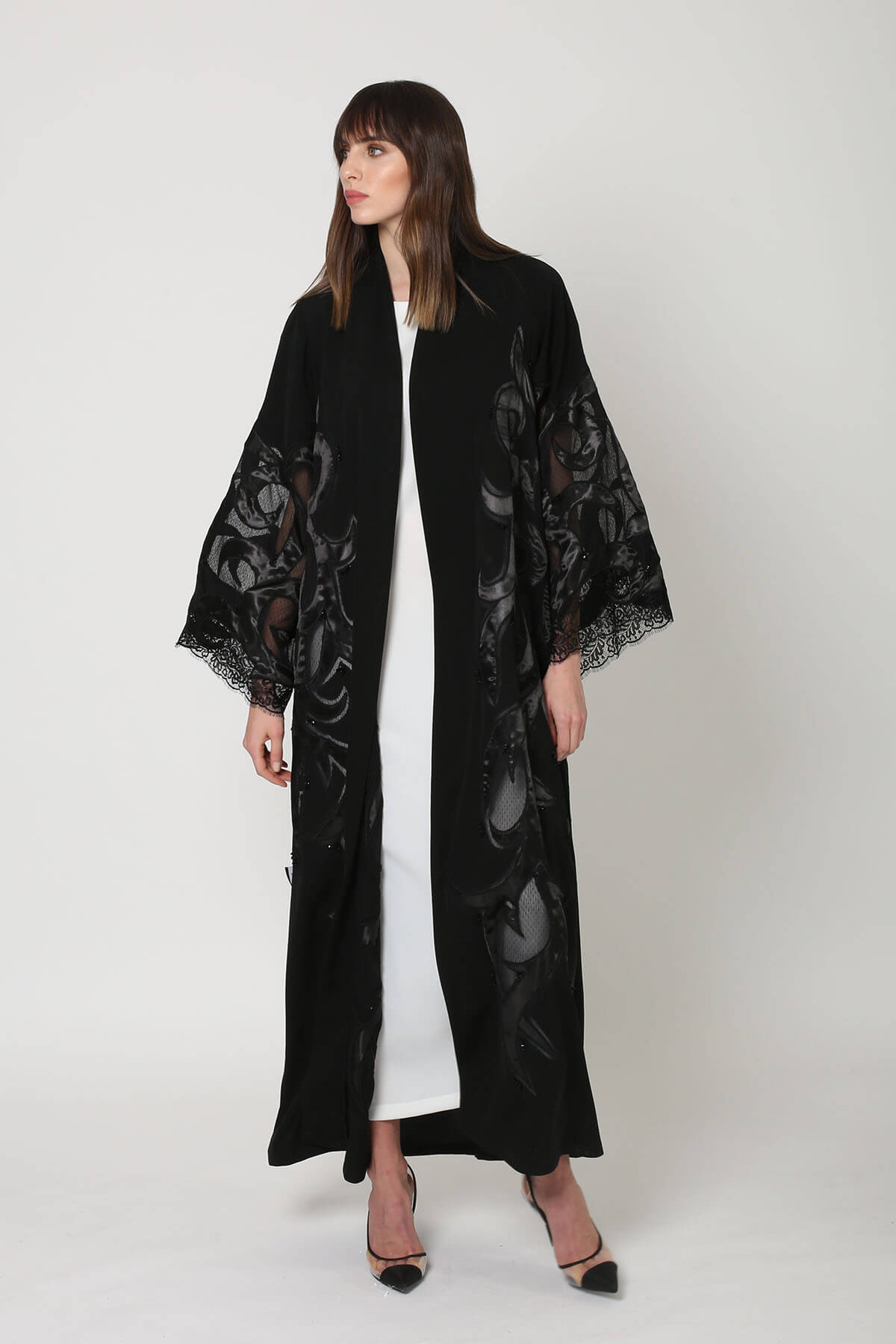 Embroidered Patch Work Abaya