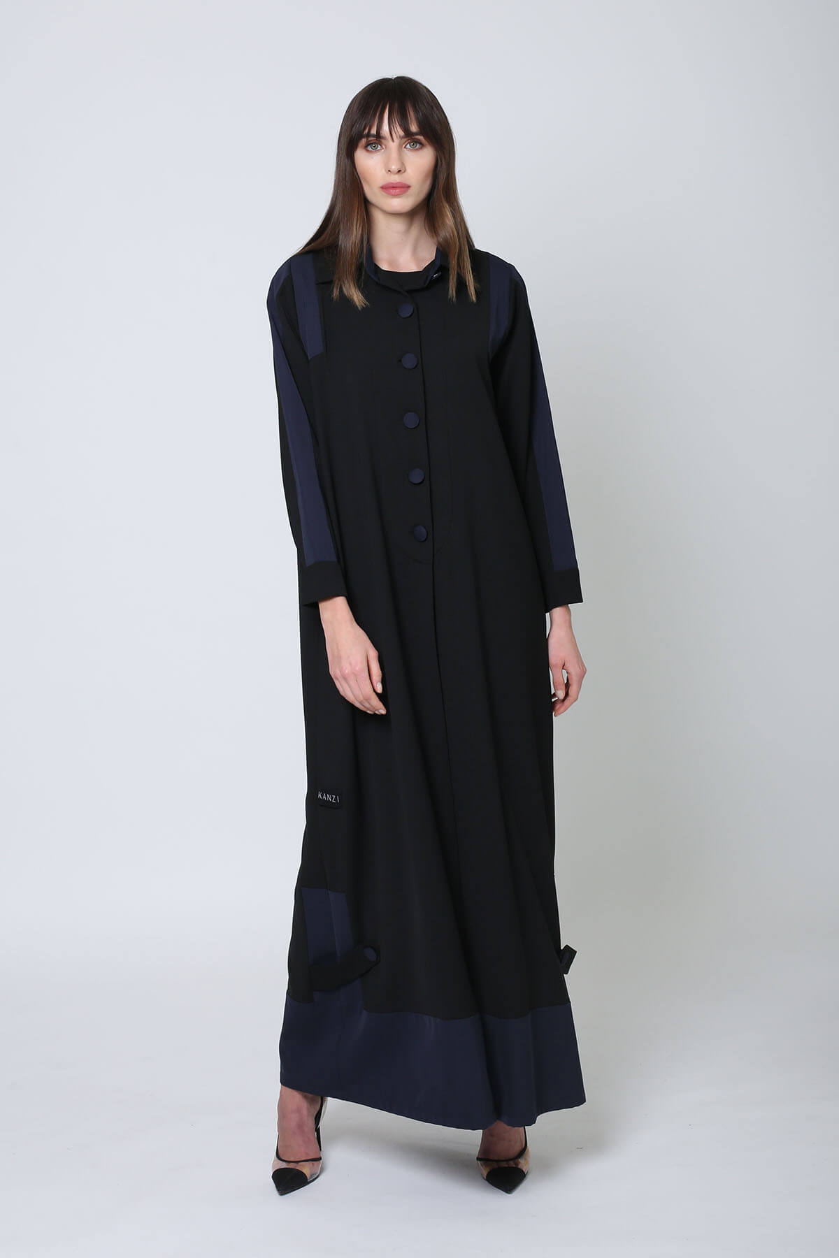 Buttoned Creb Abaya