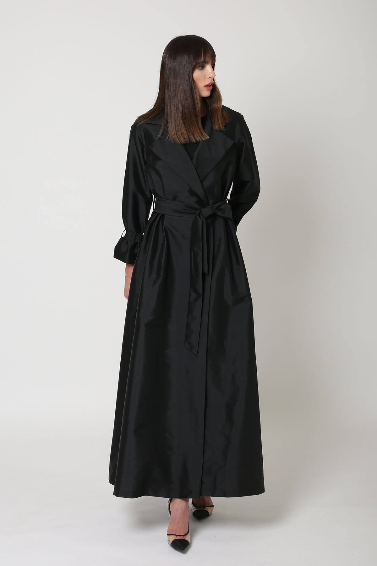 Silk Trench Coat Abaya