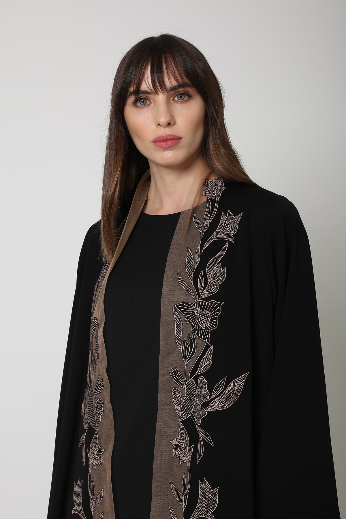 Flower Embroidered Abaya