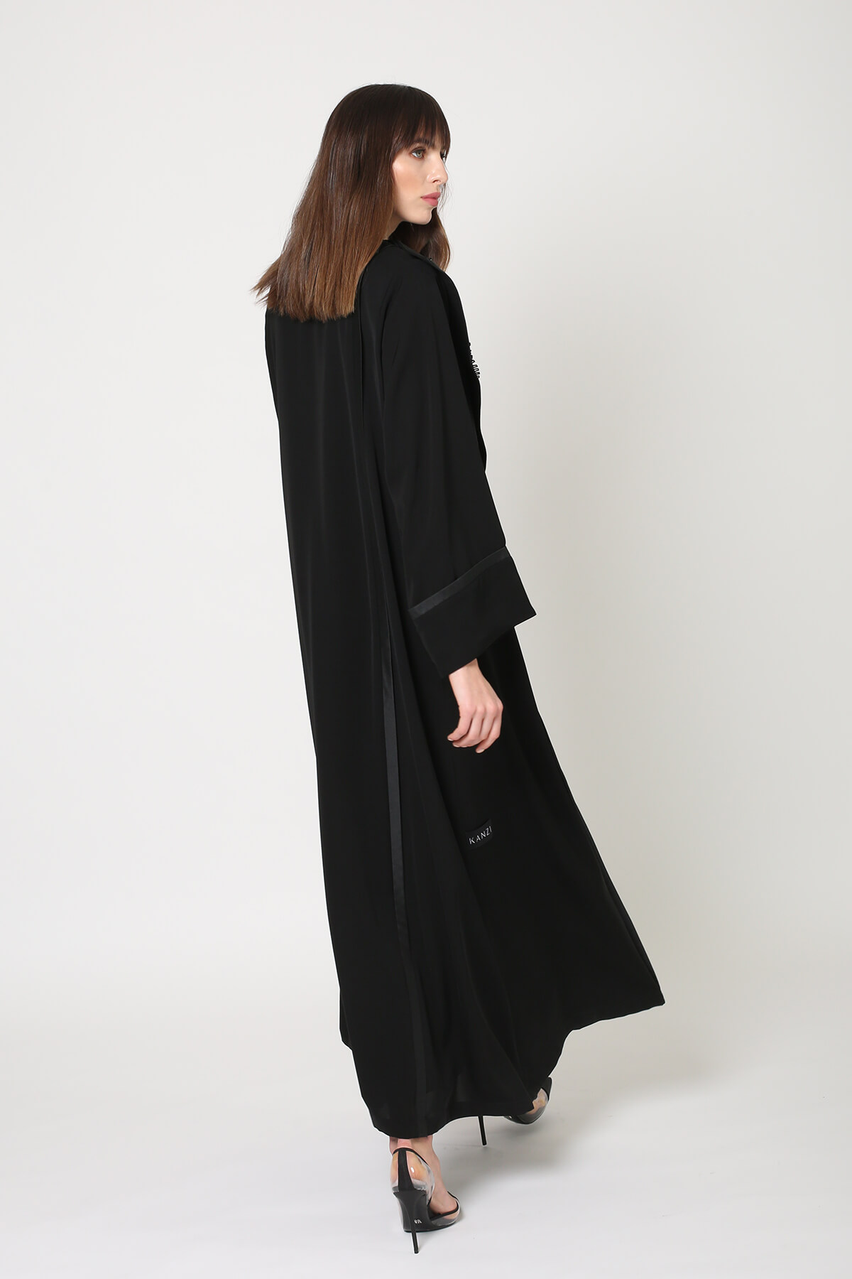 Embroidered Collar Abaya