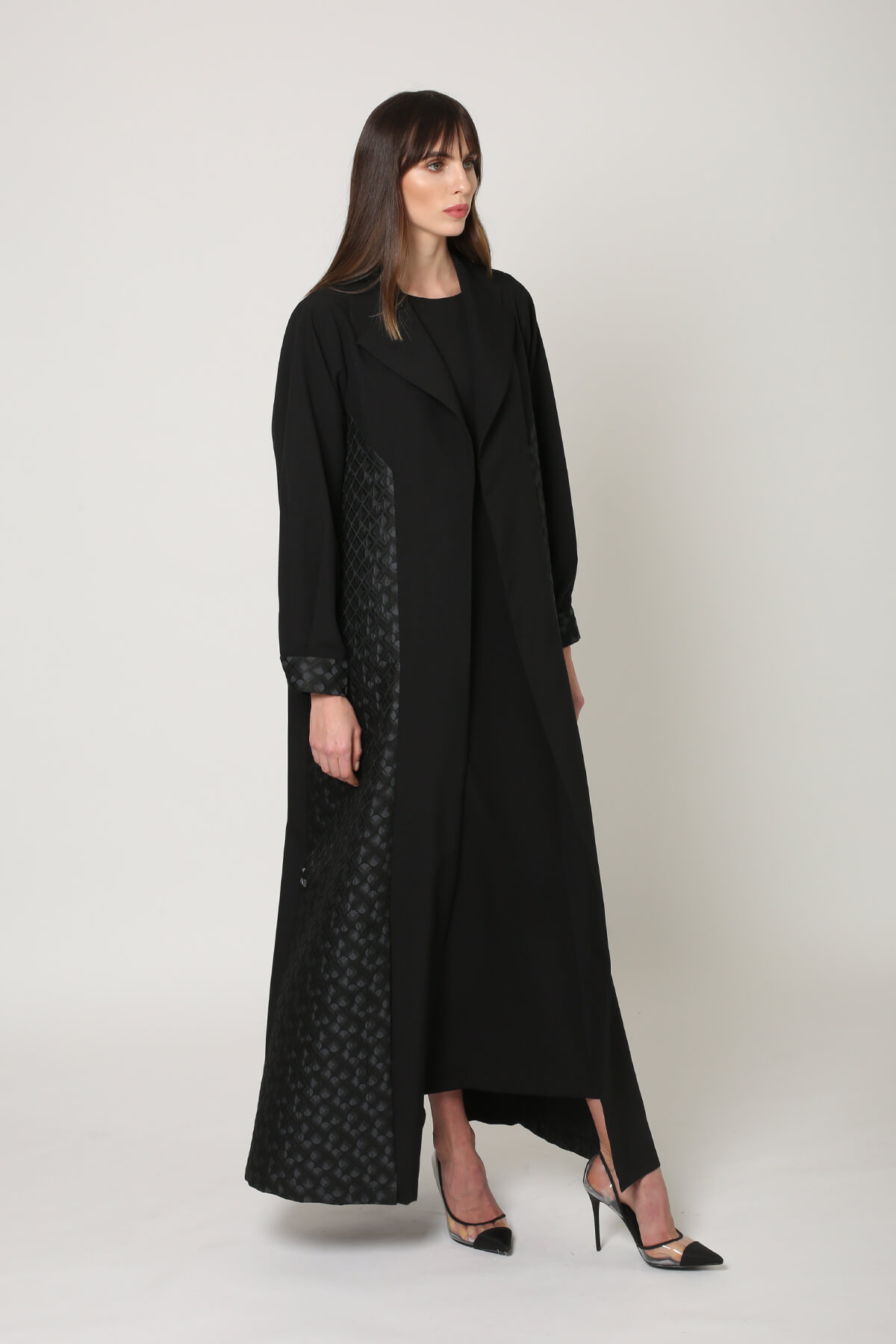 Jacquard Panel Abaya