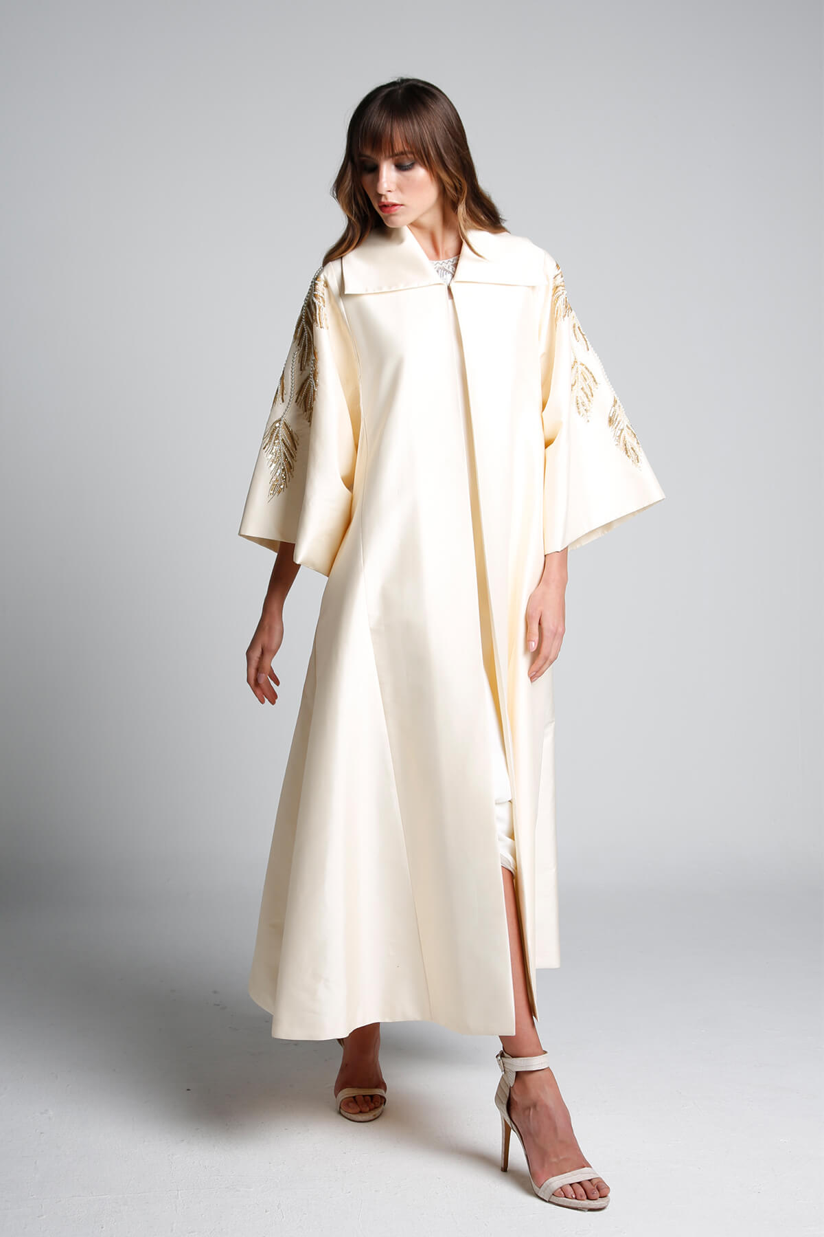 Embroidered Silk Abaya