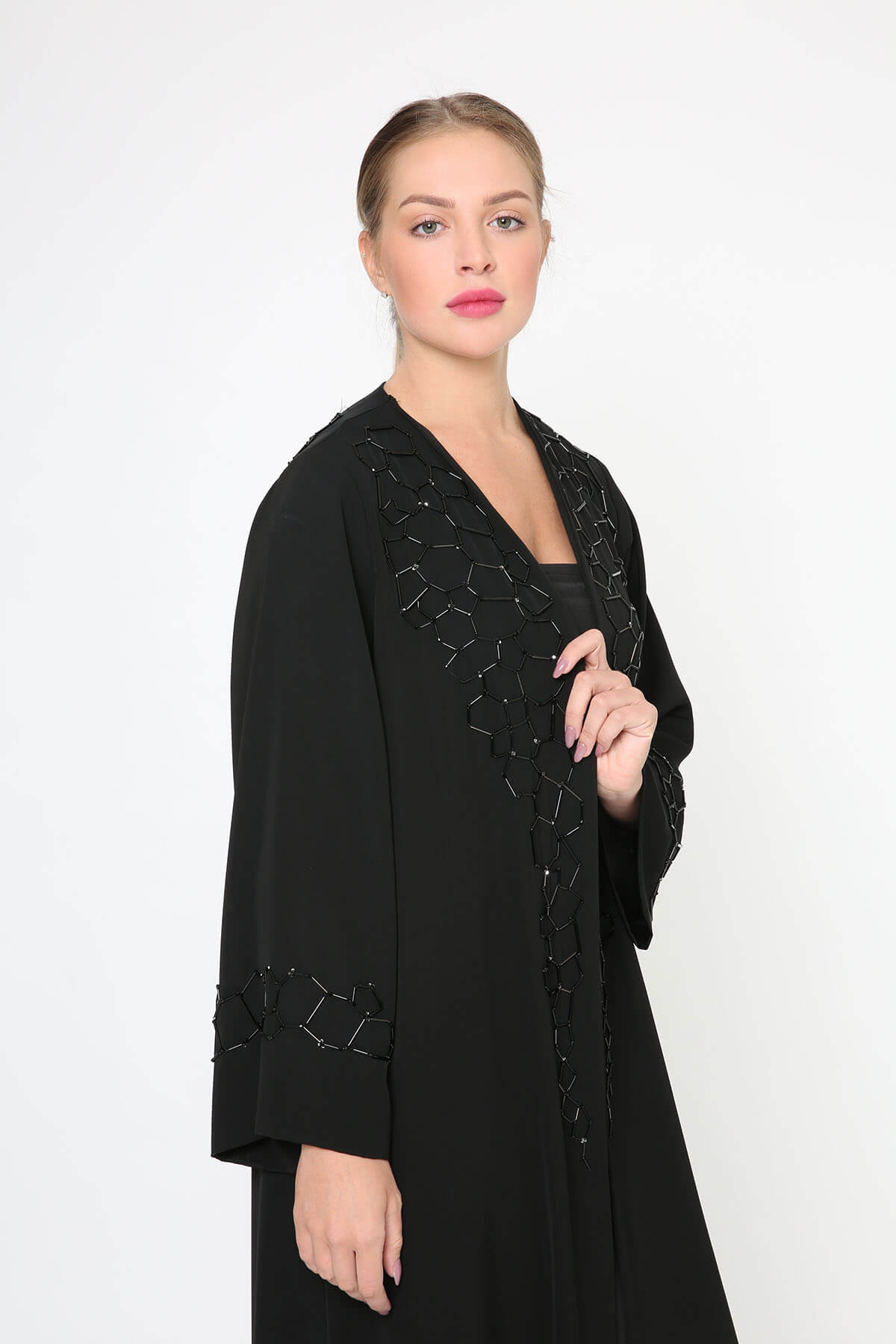 Geometric Embellished Abaya