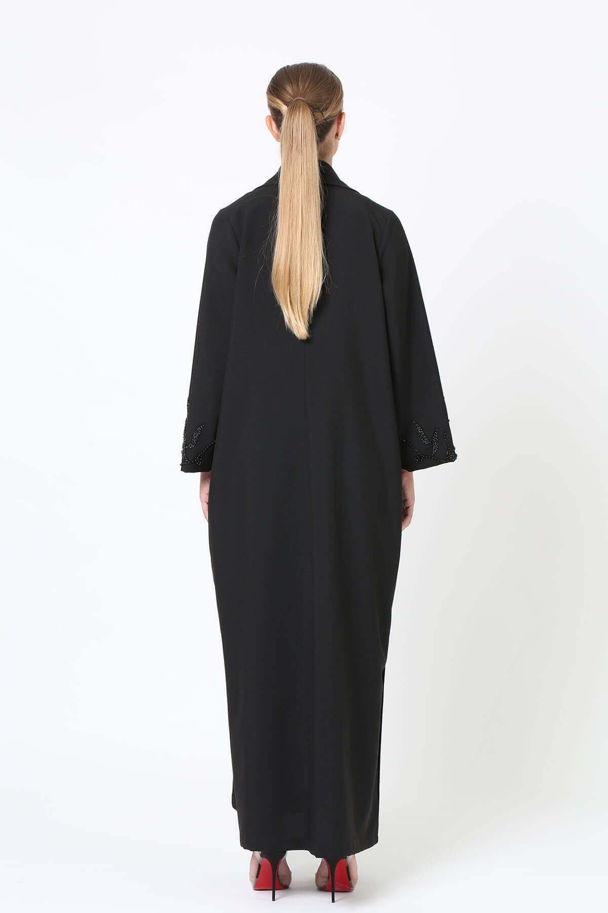 Hanging Pocket Embellished Abaya
