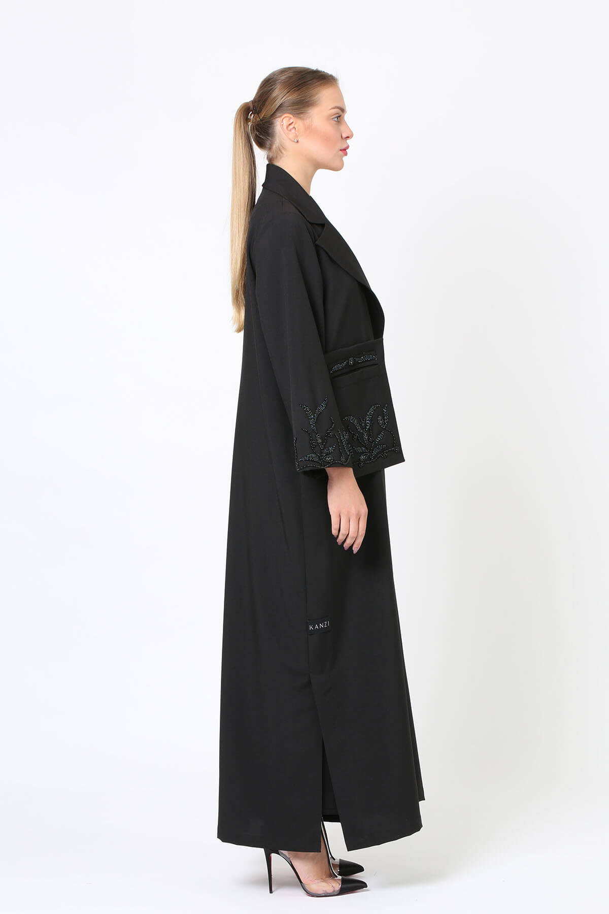 Hanging Pocket Embellished Abaya