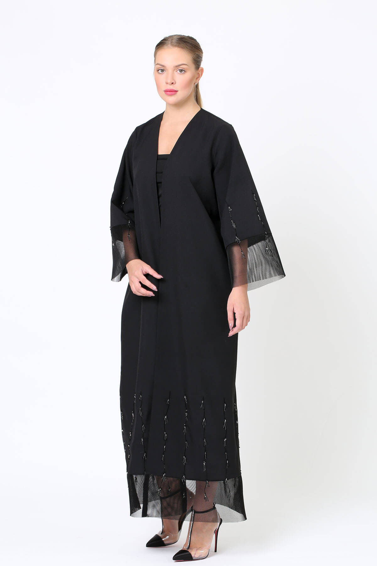Crepe Embroidered Abaya