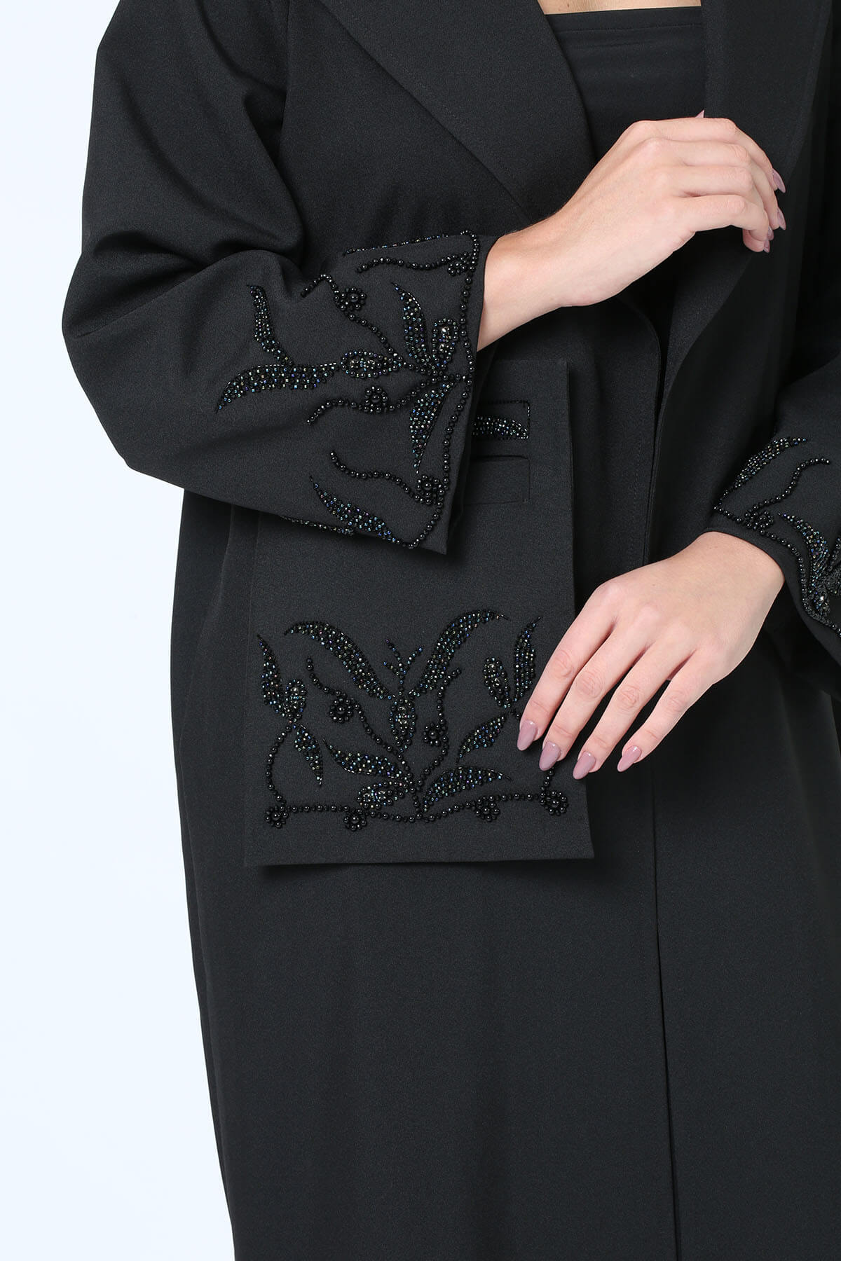 Hanging Pocket Embellished Abaya