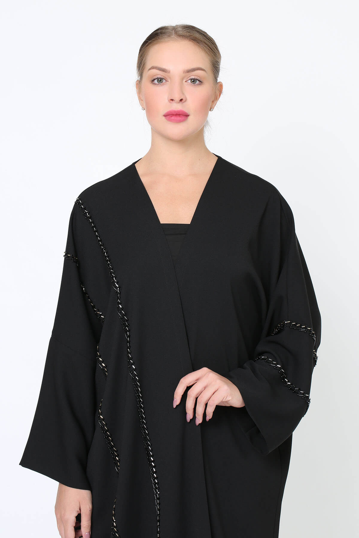 Crepe and Tulle Abaya