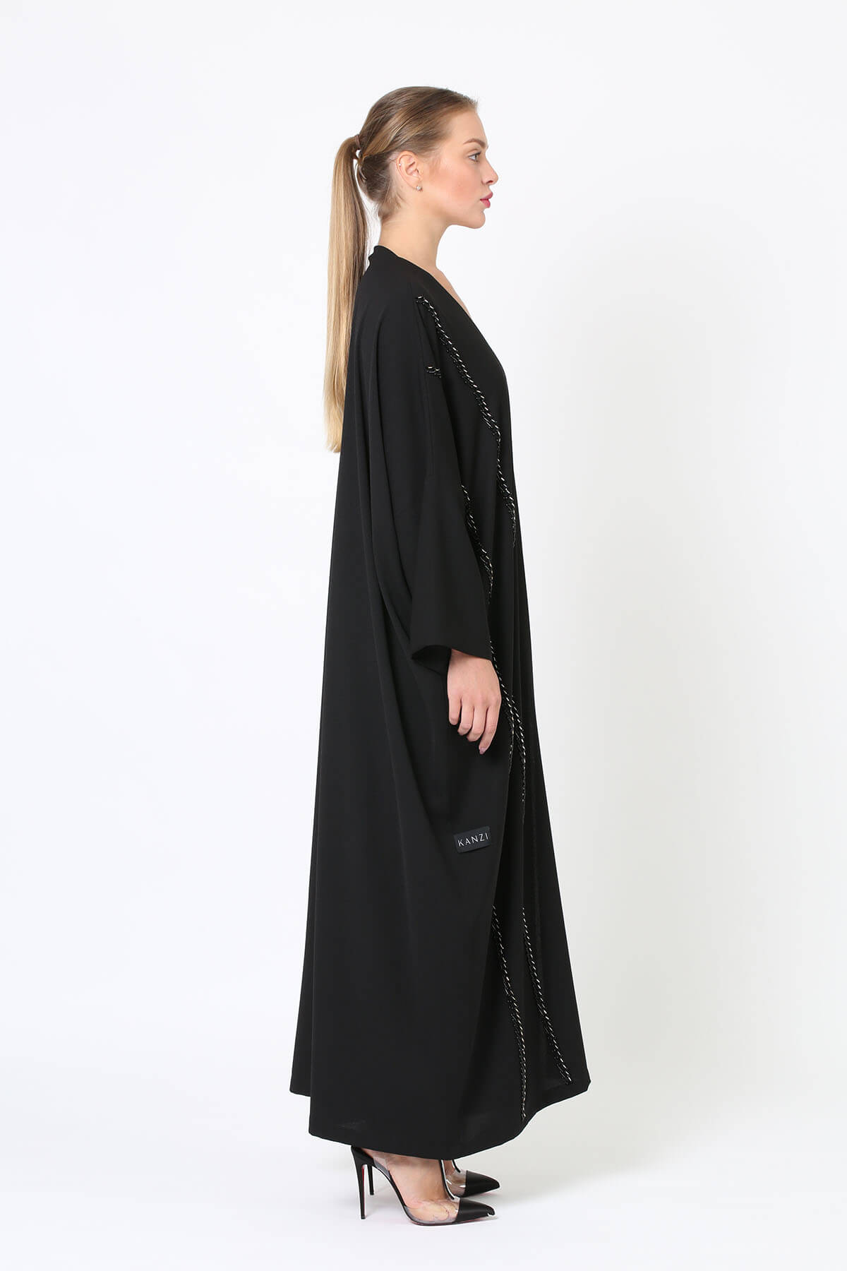 Crepe and Tulle Abaya