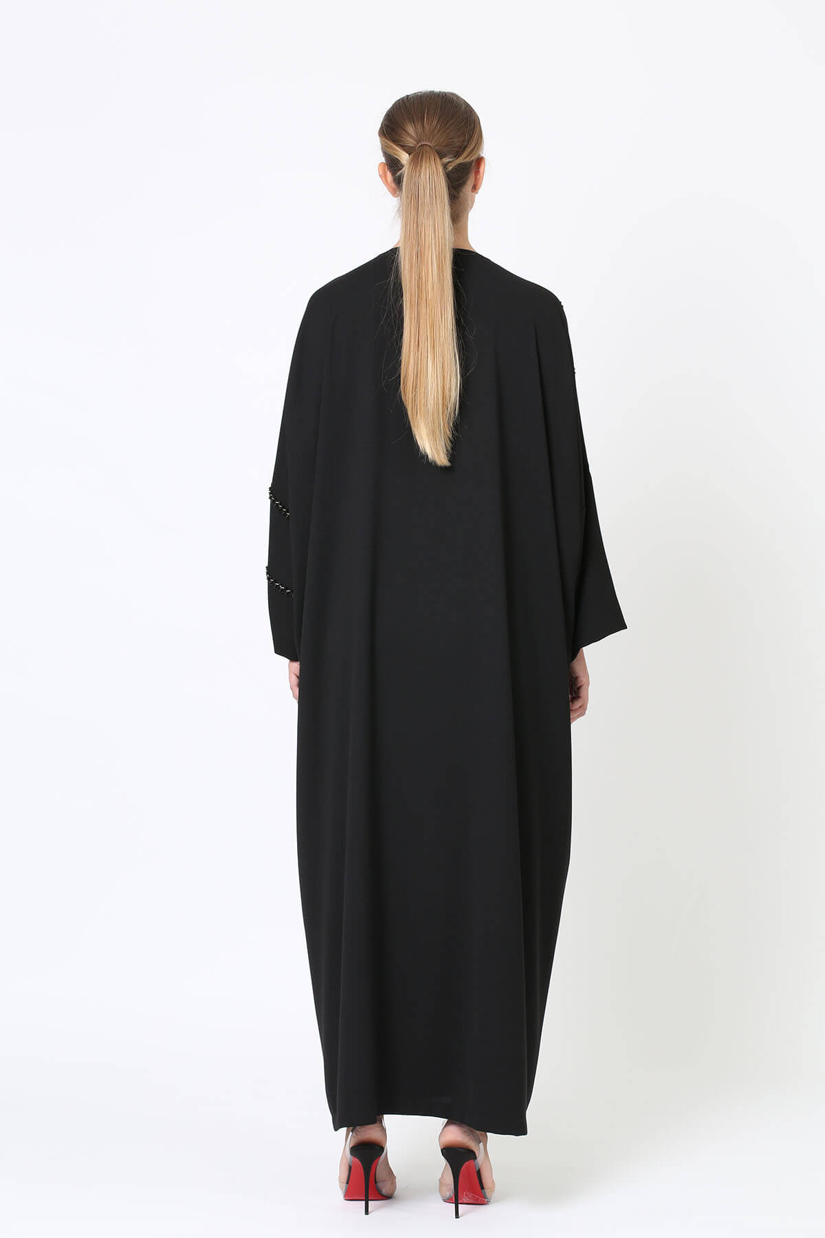 Crepe and Tulle Abaya