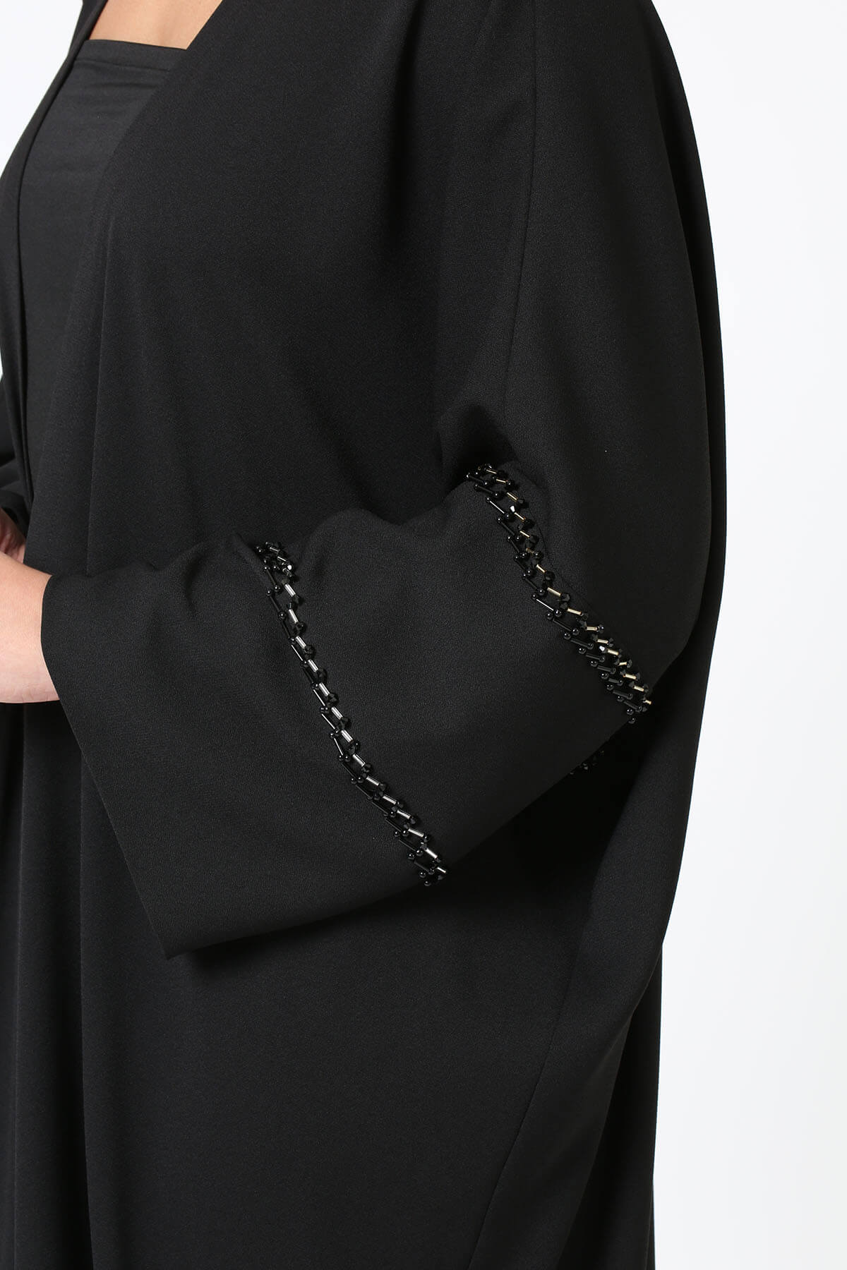 Crepe and Tulle Abaya