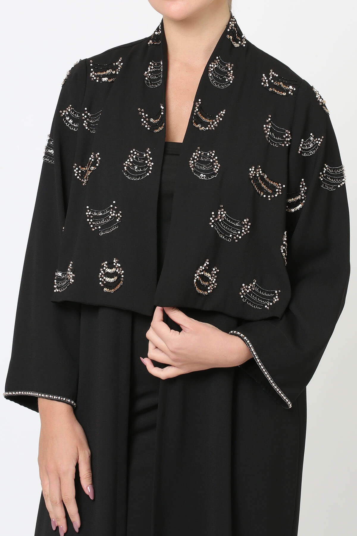 Geometric Embellished Abaya
