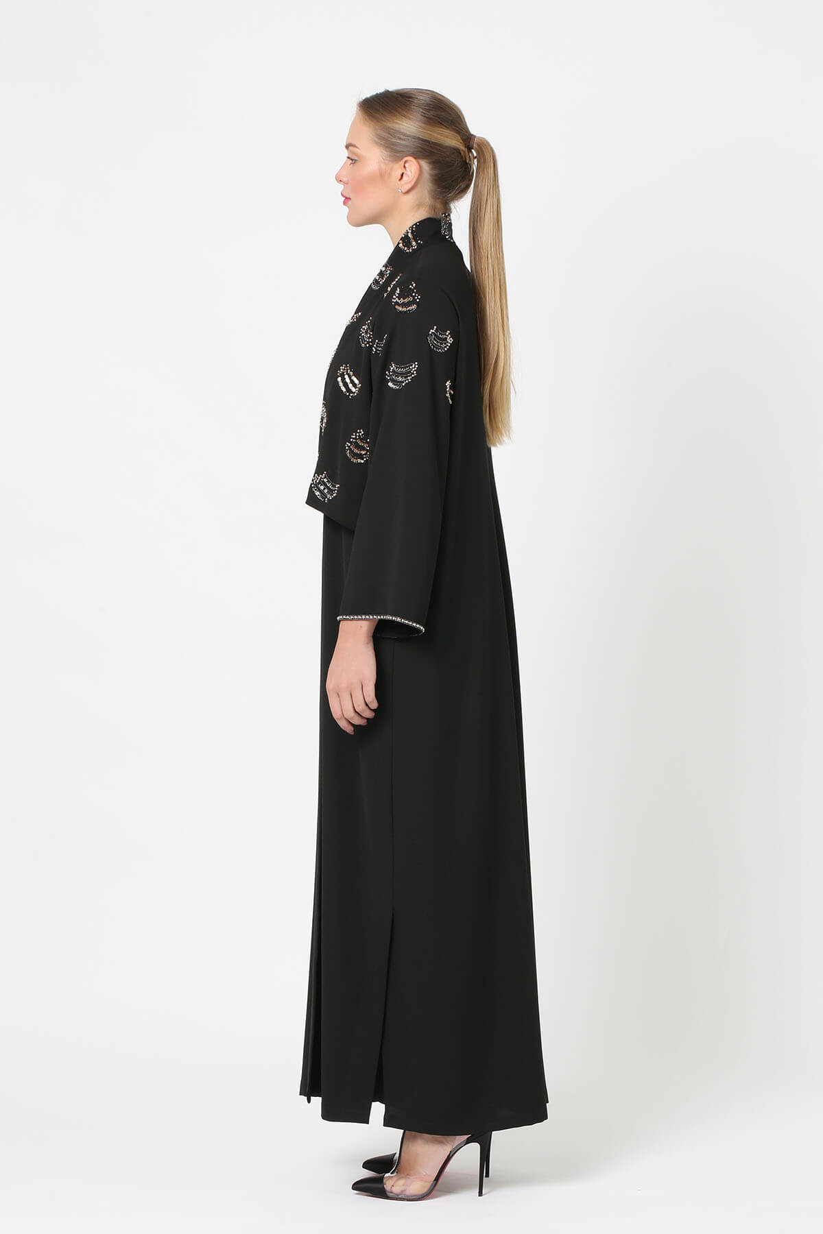 Geometric Embellished Abaya