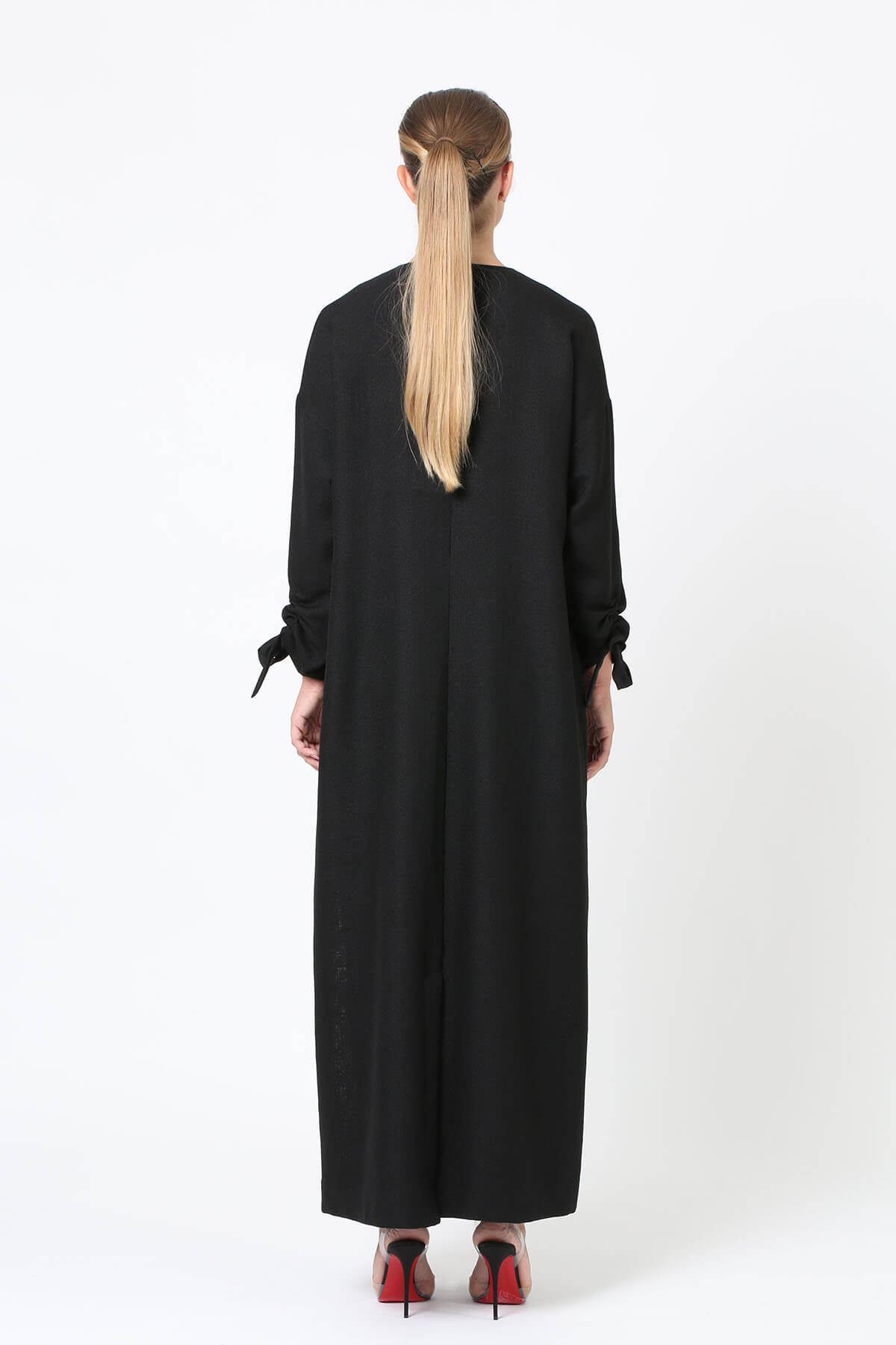 Embellished Abaya with Feather