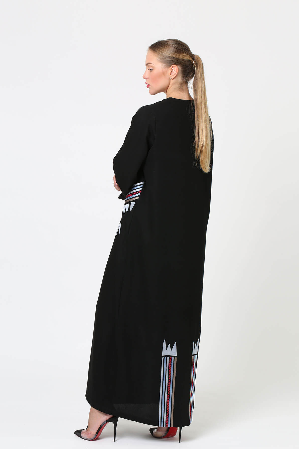 Embroidrered Crepe Abaya
