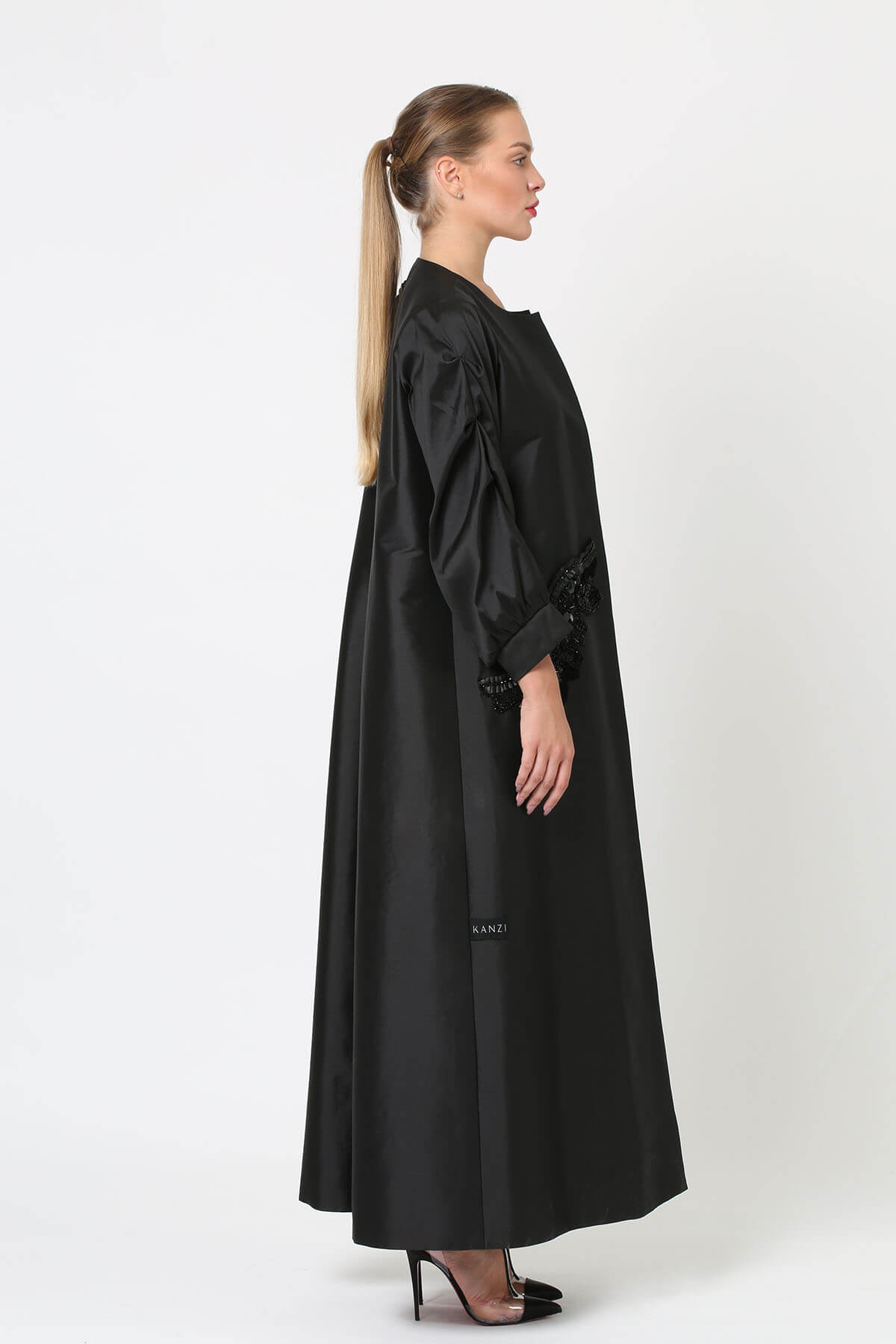 Embellished Taffeta Abaya