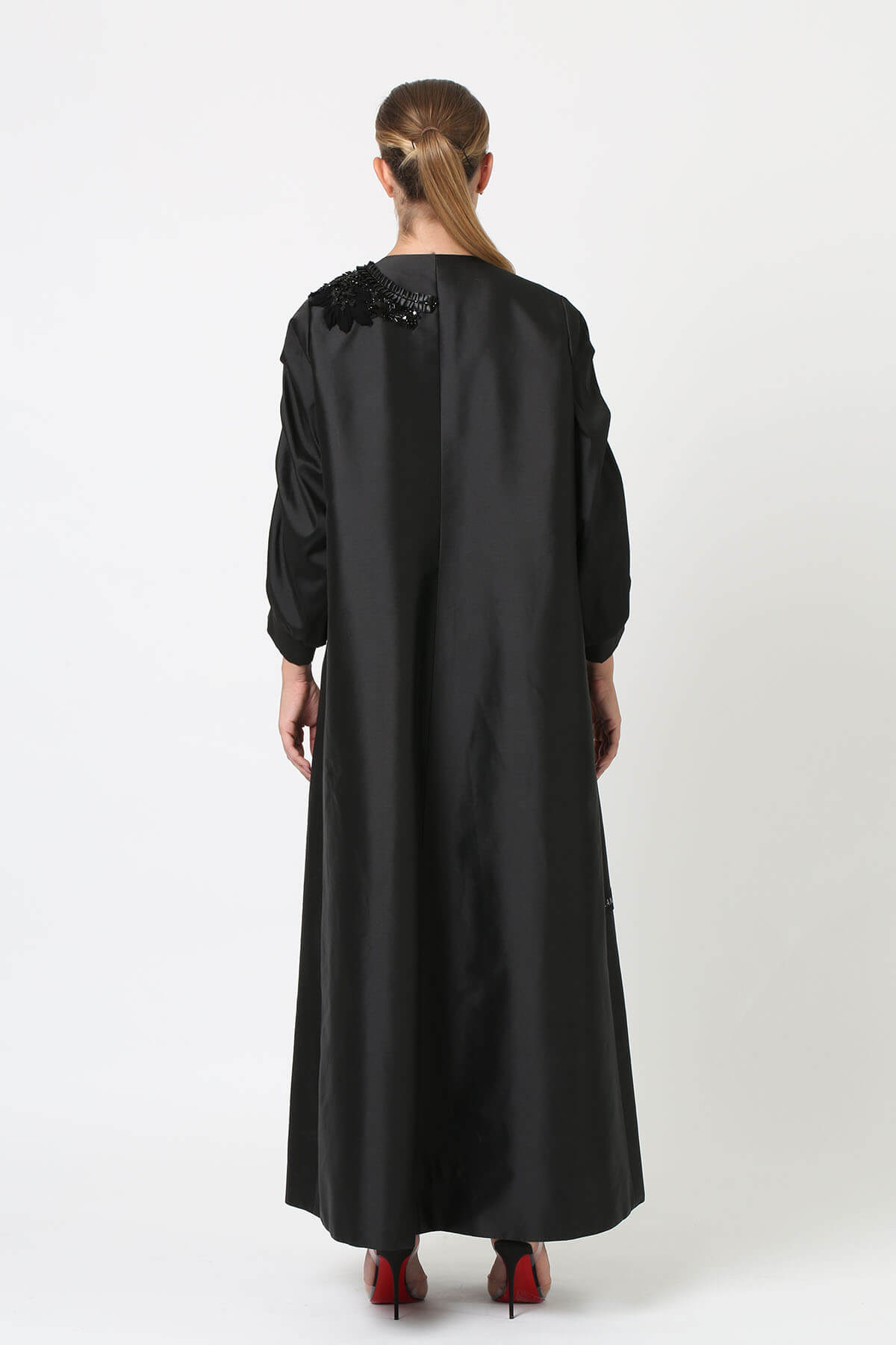 Embellished Taffeta Abaya