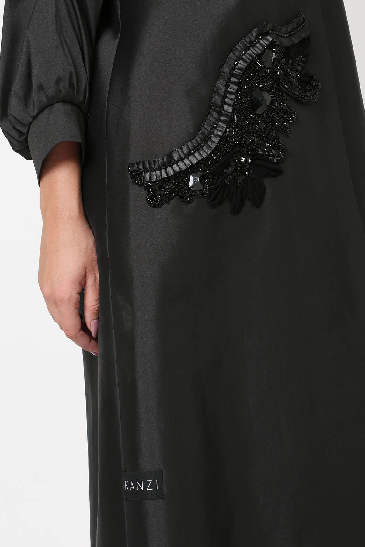 Embellished Taffeta Abaya
