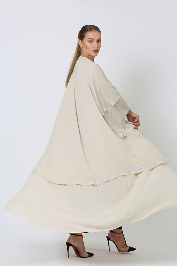 Two-layered Color Abaya