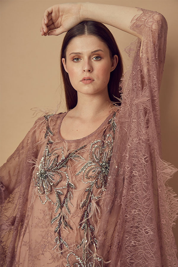 Lace Embroidered Kaftan