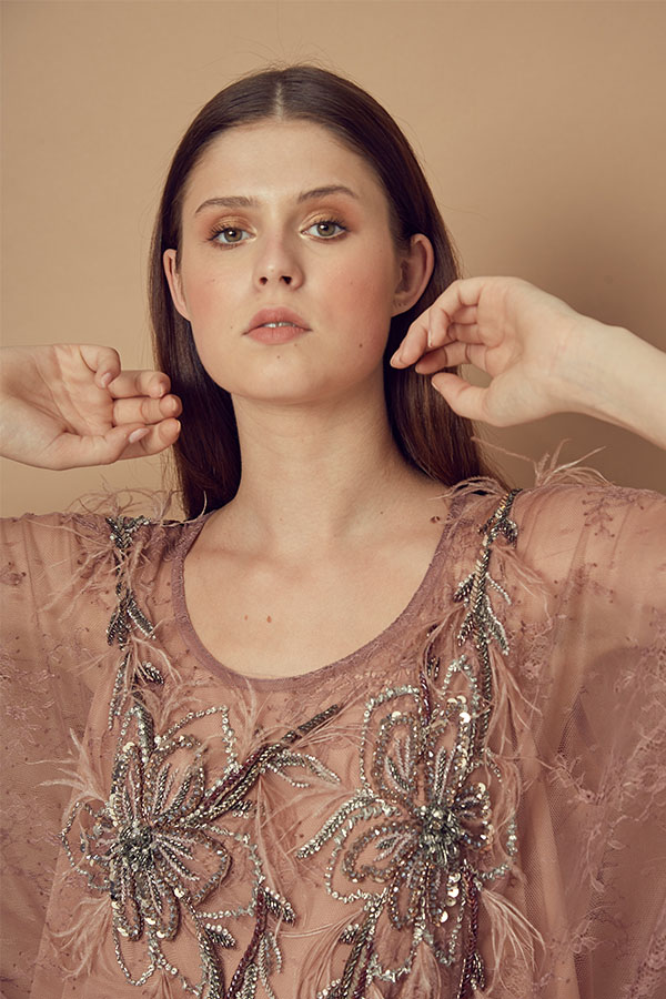 Lace Embroidered Kaftan