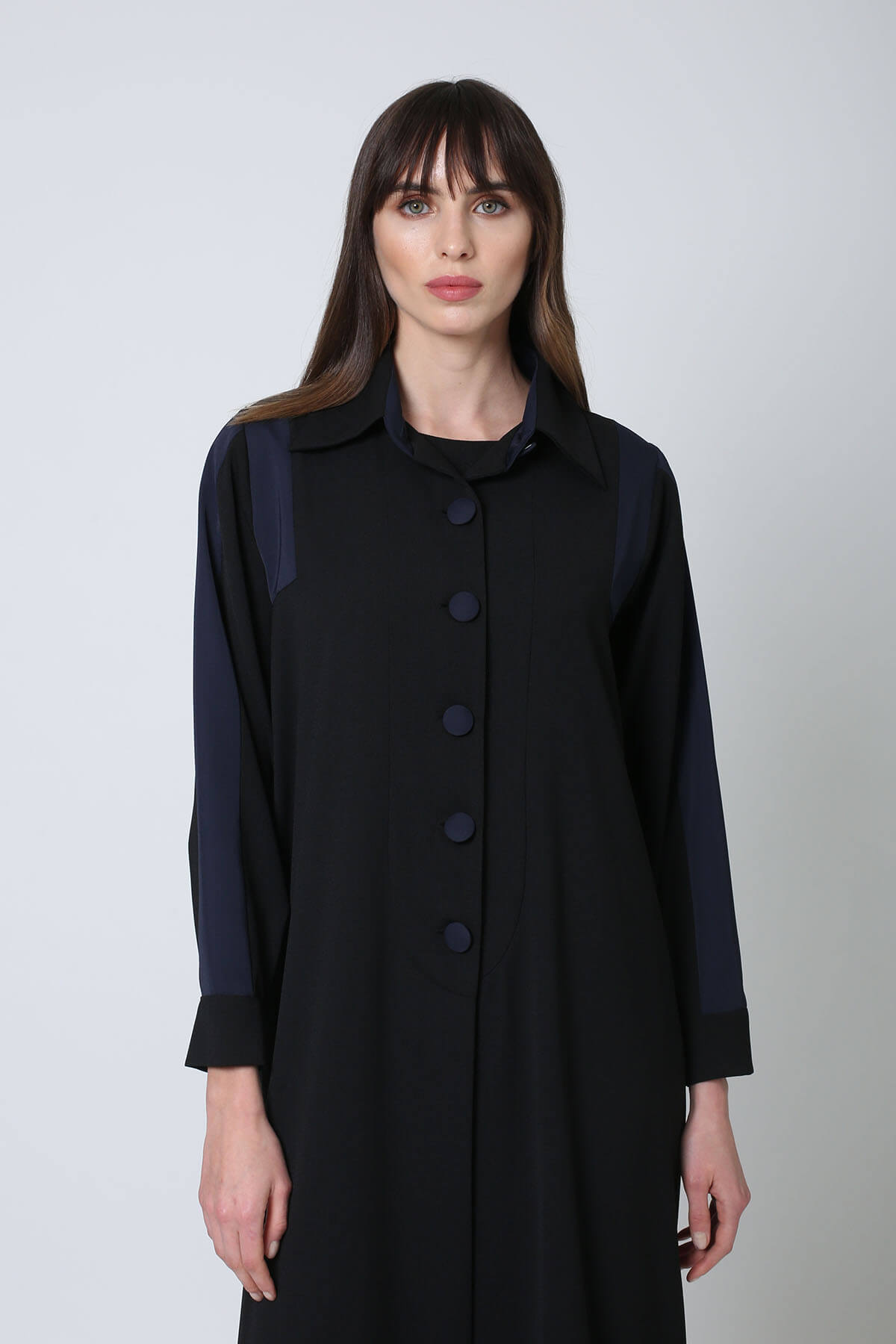 Buttoned Creb Abaya