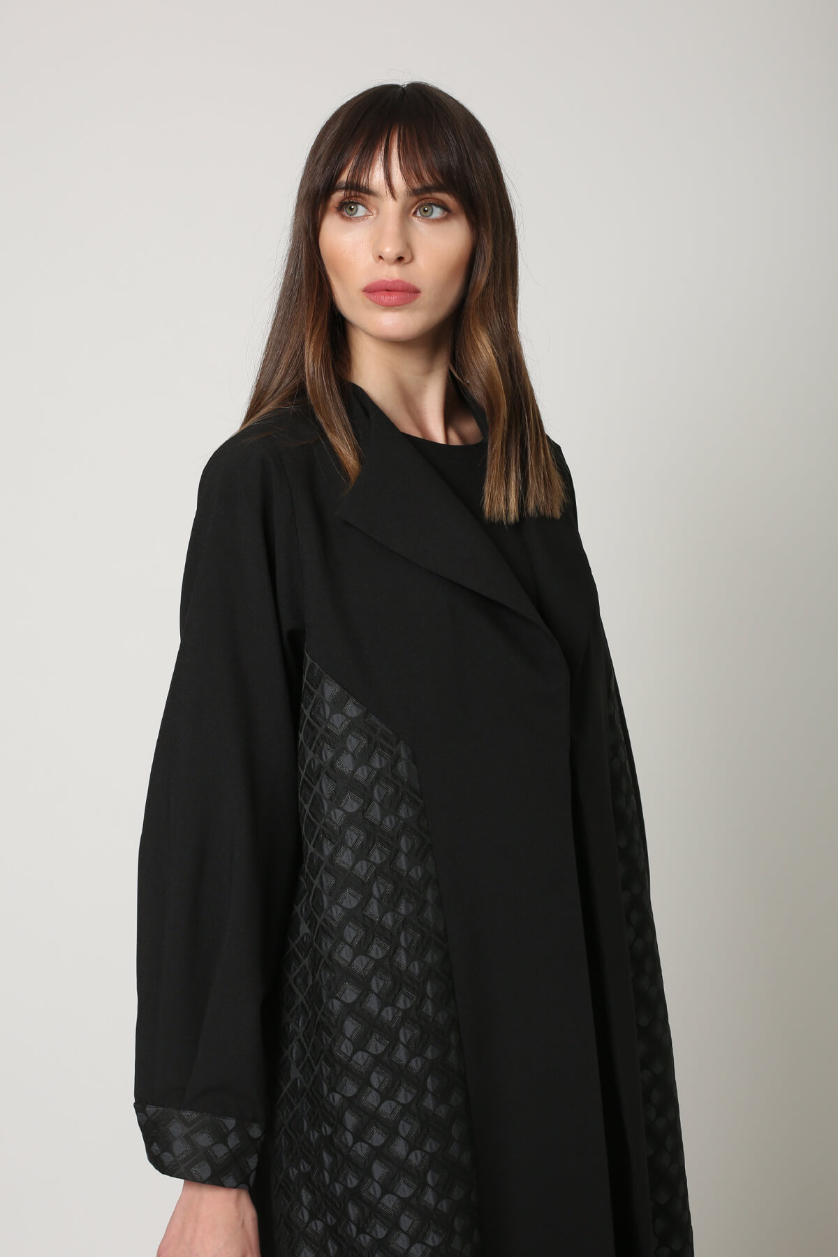 Jacquard Panel Abaya
