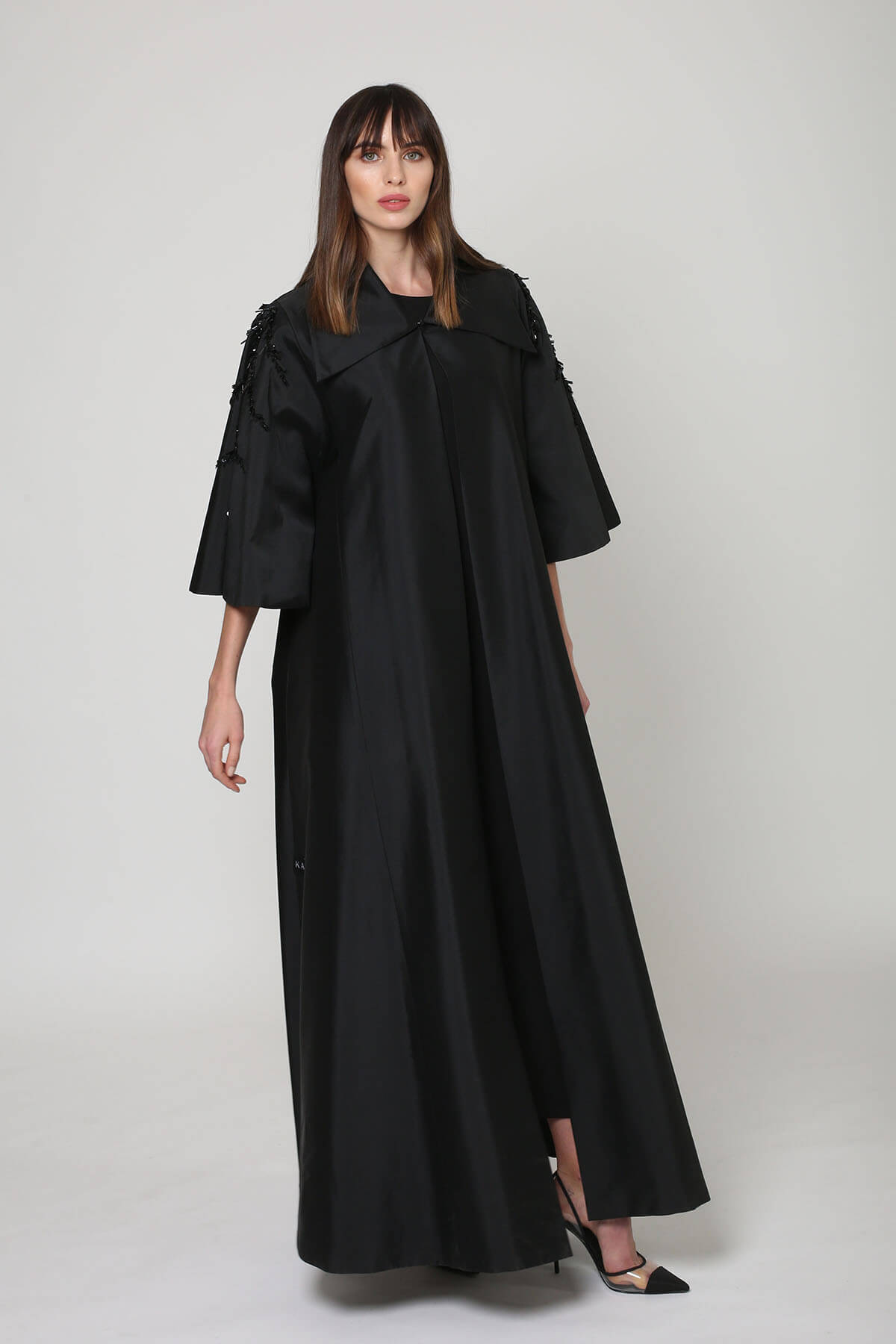 Embroidered Silk Abaya