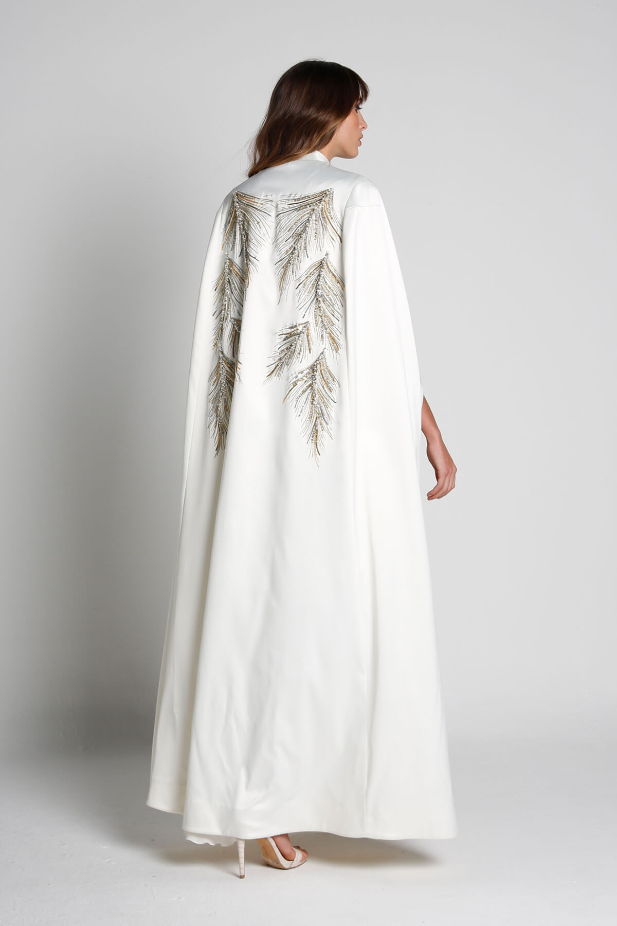 Off White Cape With Embellishment