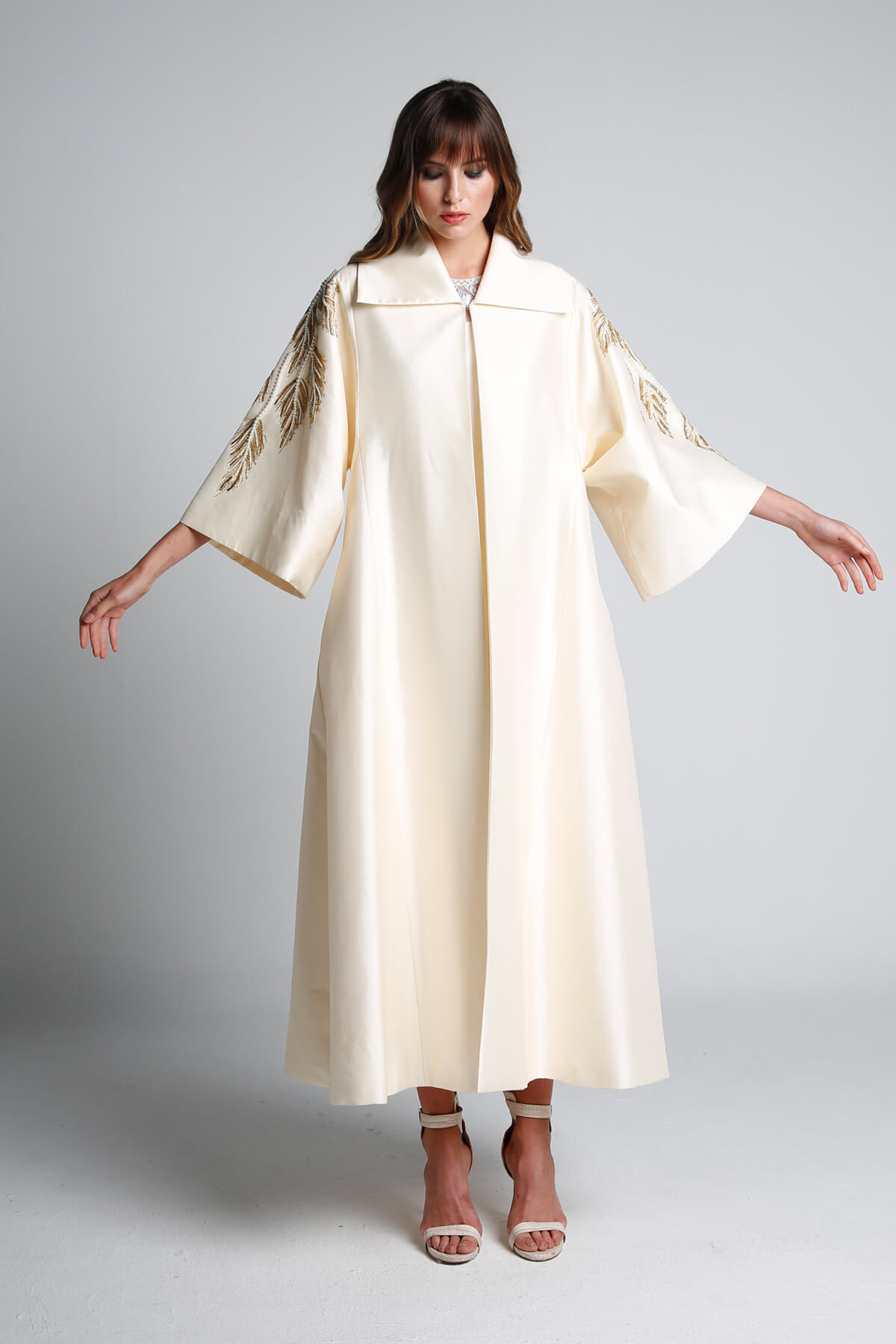 Embroidered Silk Abaya