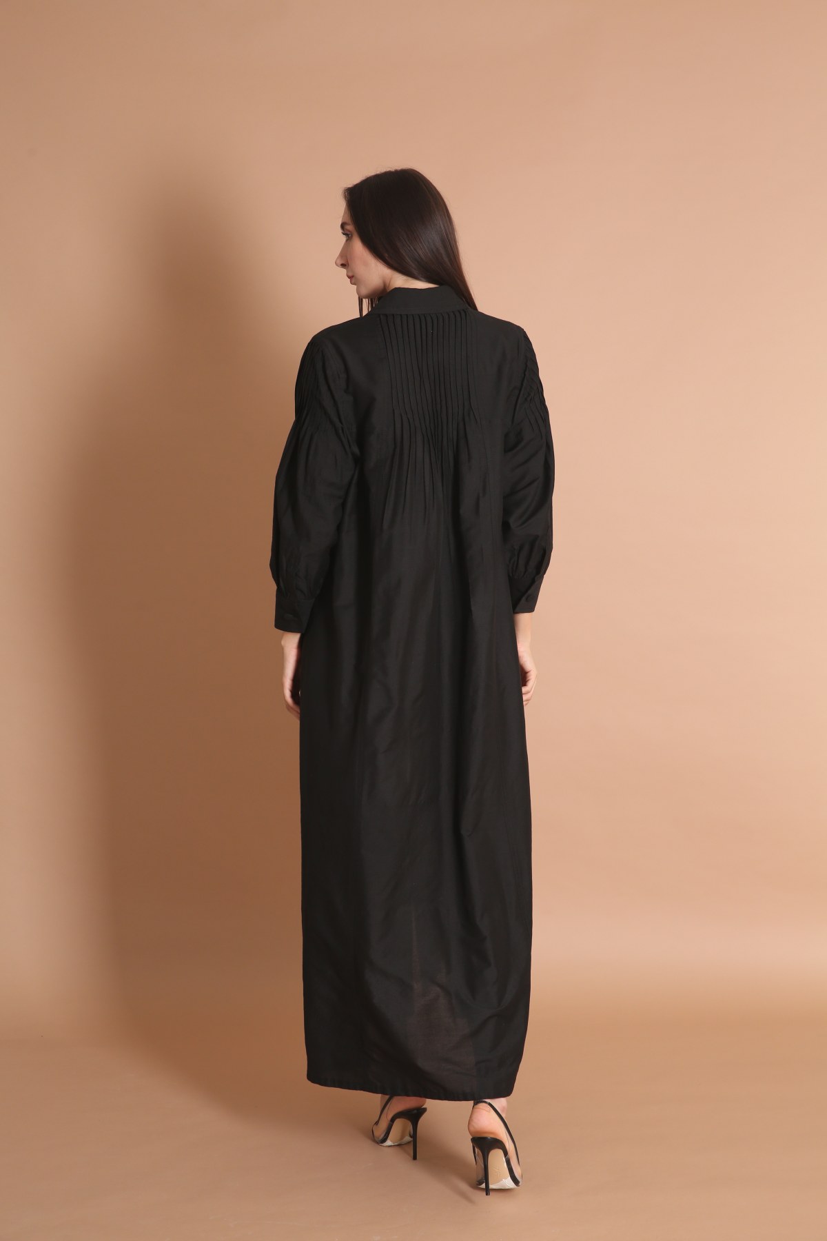 Pintuck Rawsilk Casual abaya