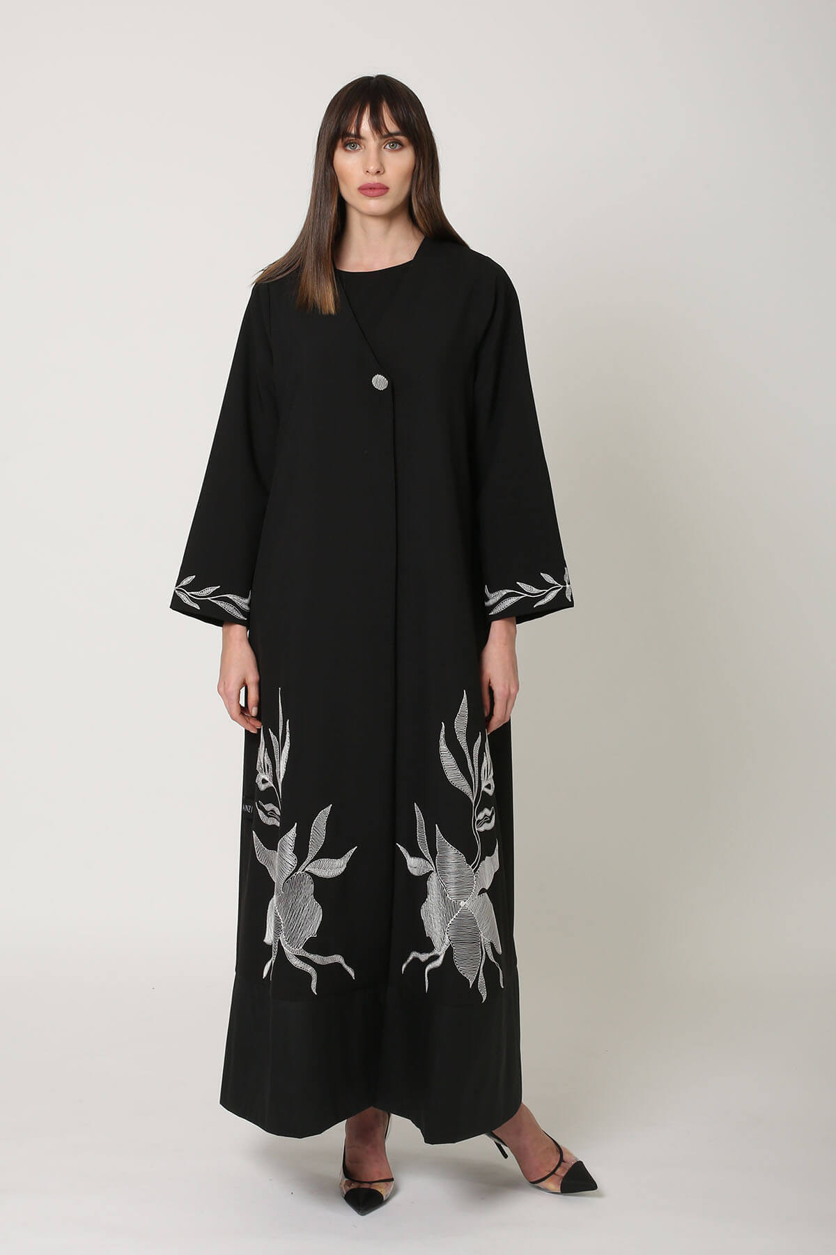 Flower Embroidered Abaya