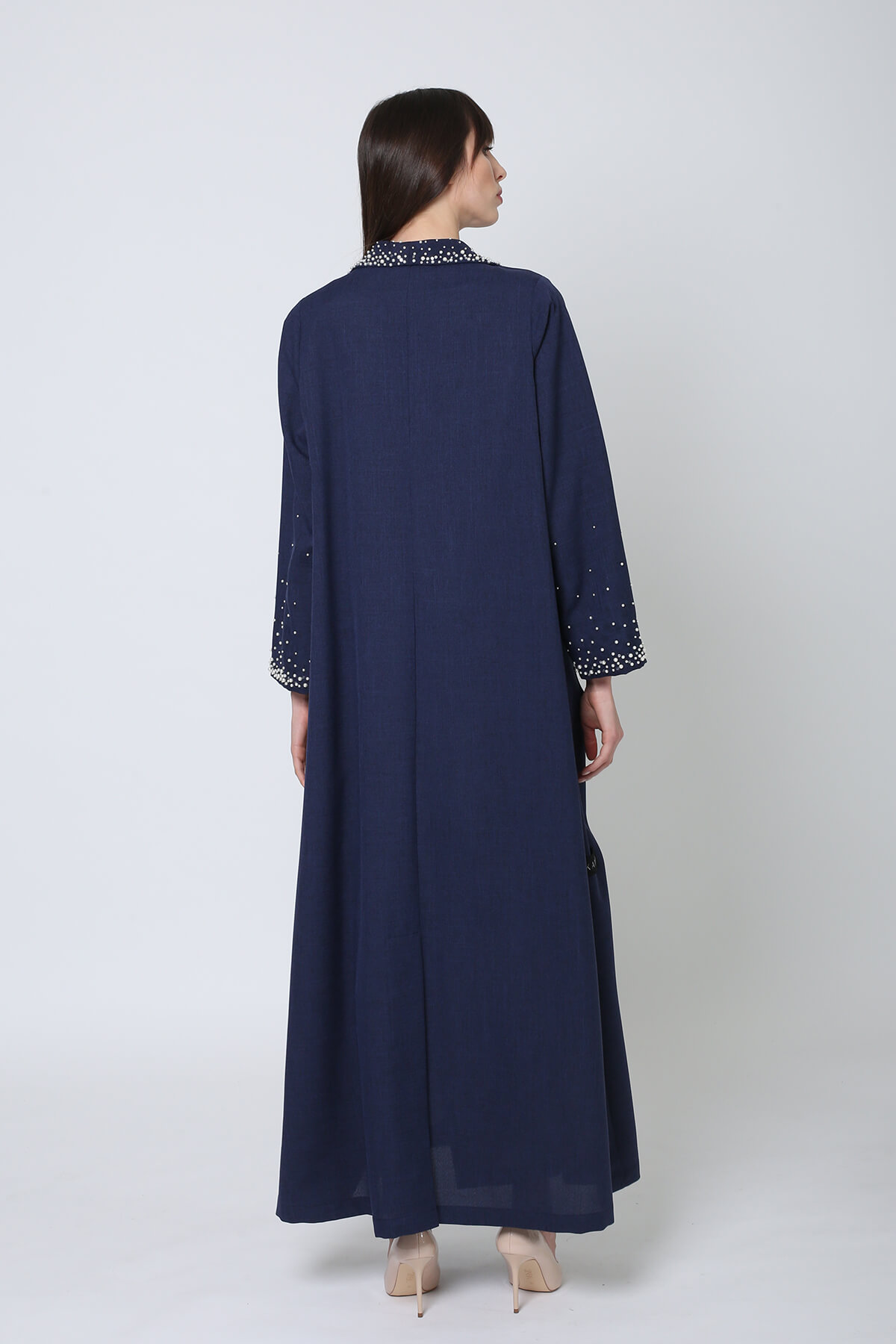 Pearl Embalished Crepe Abaya