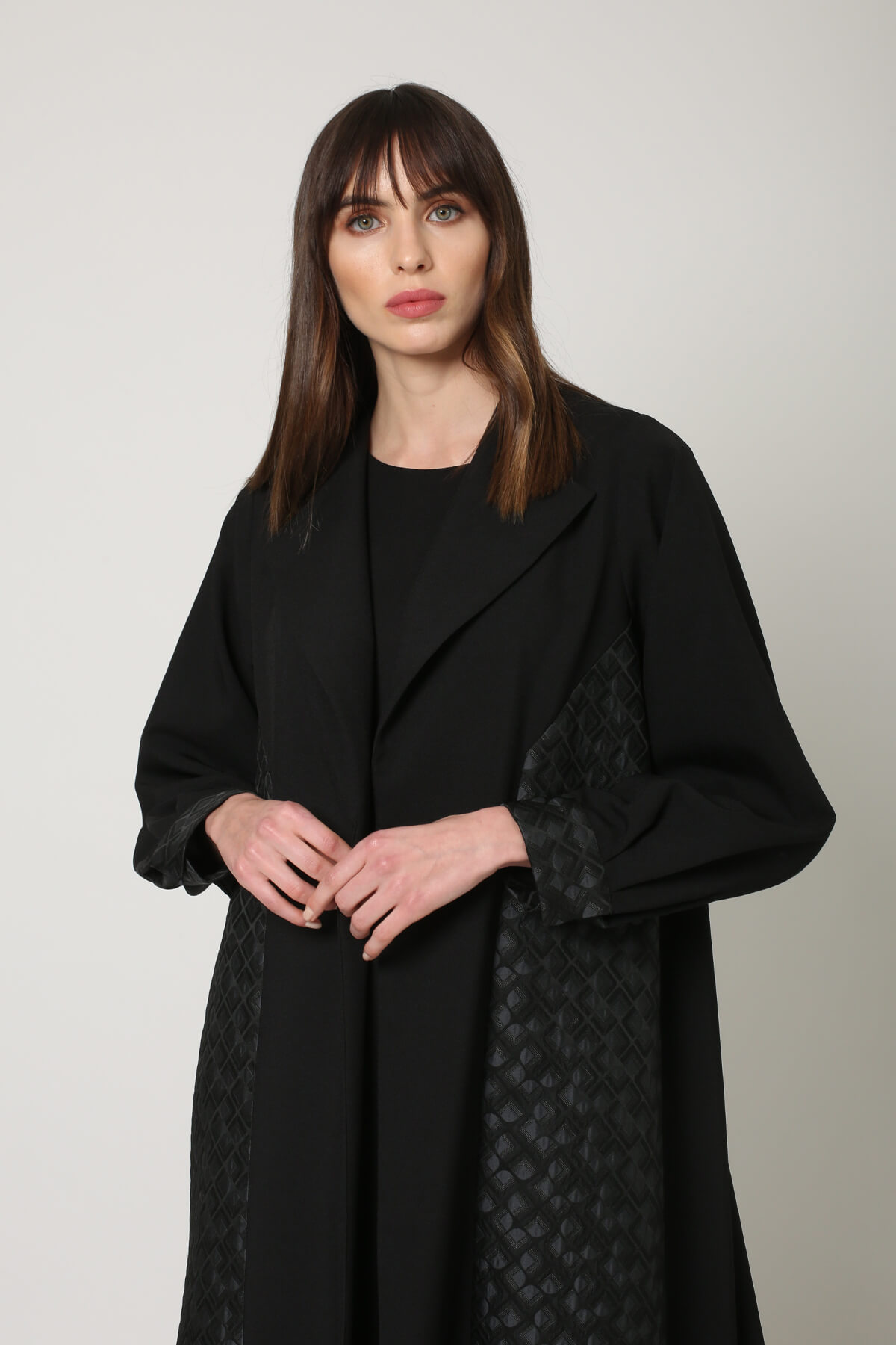 Jacquard Panel Abaya