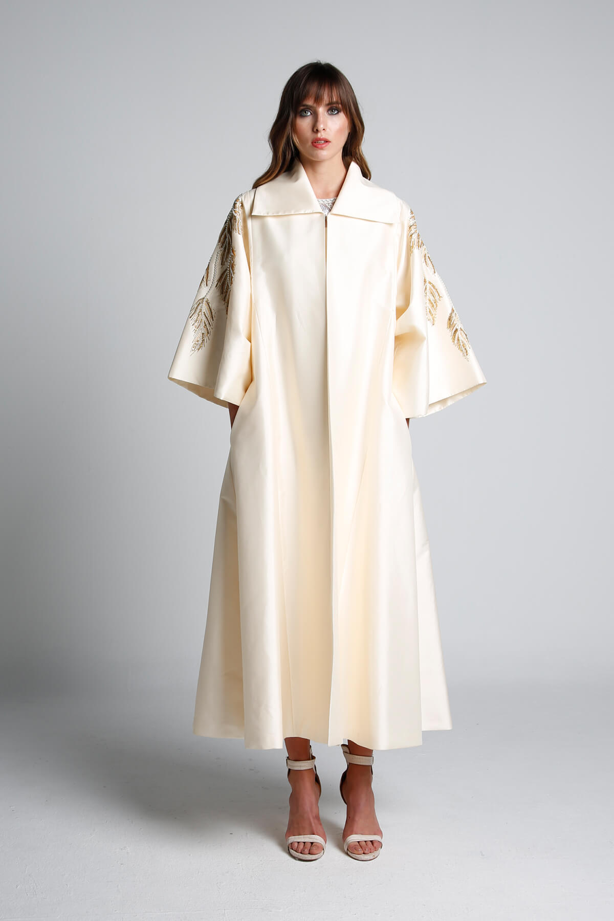 Embroidered Silk Abaya