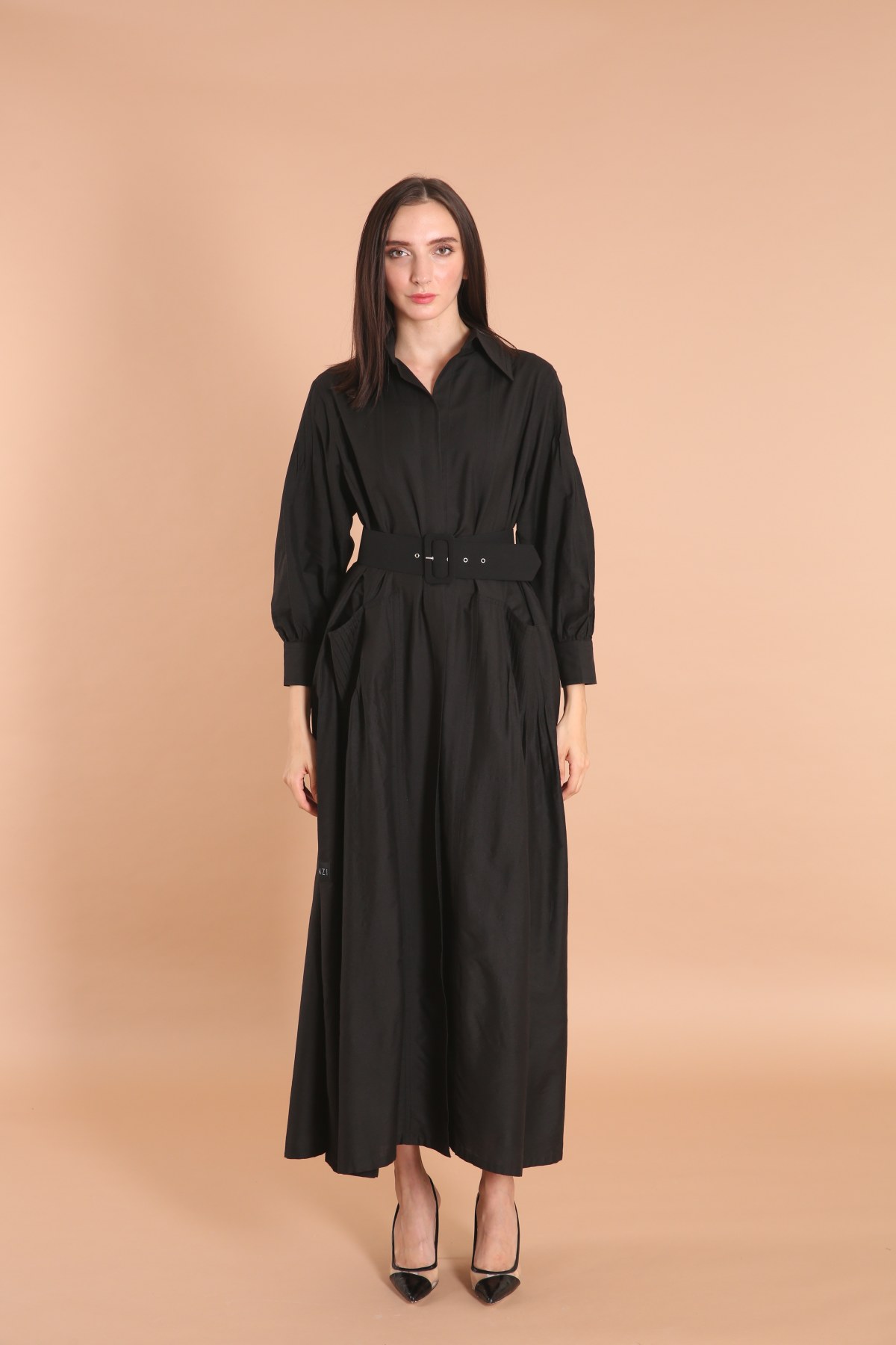 Pintuck Rawsilk Casual abaya
