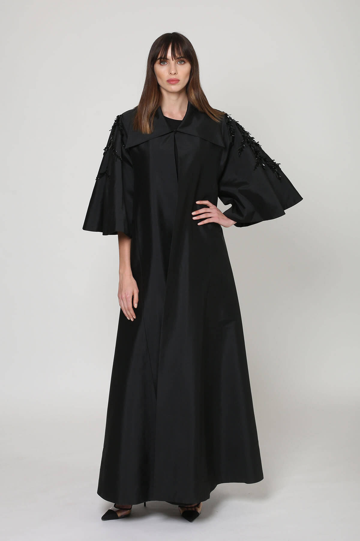 Embroidered Silk Abaya