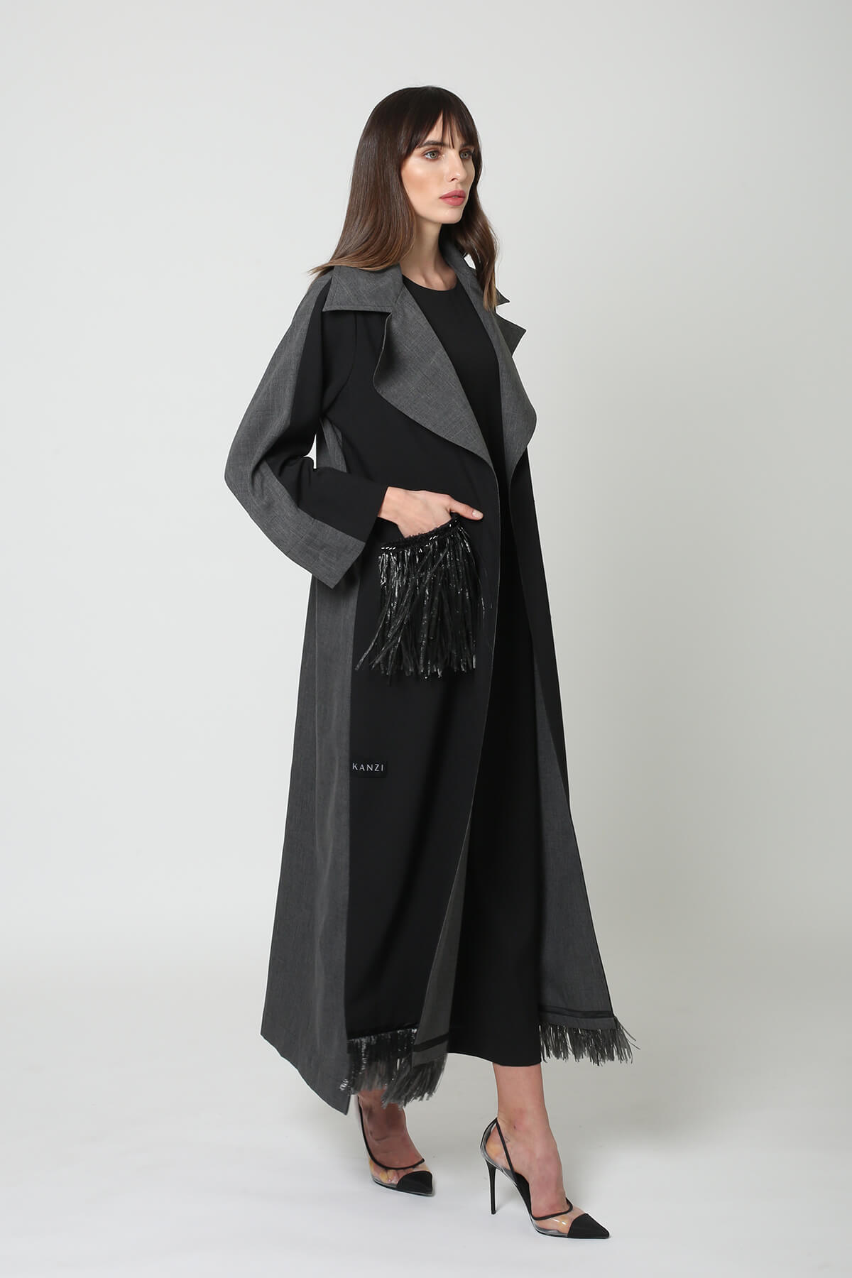 Embroidered Pockets Abaya