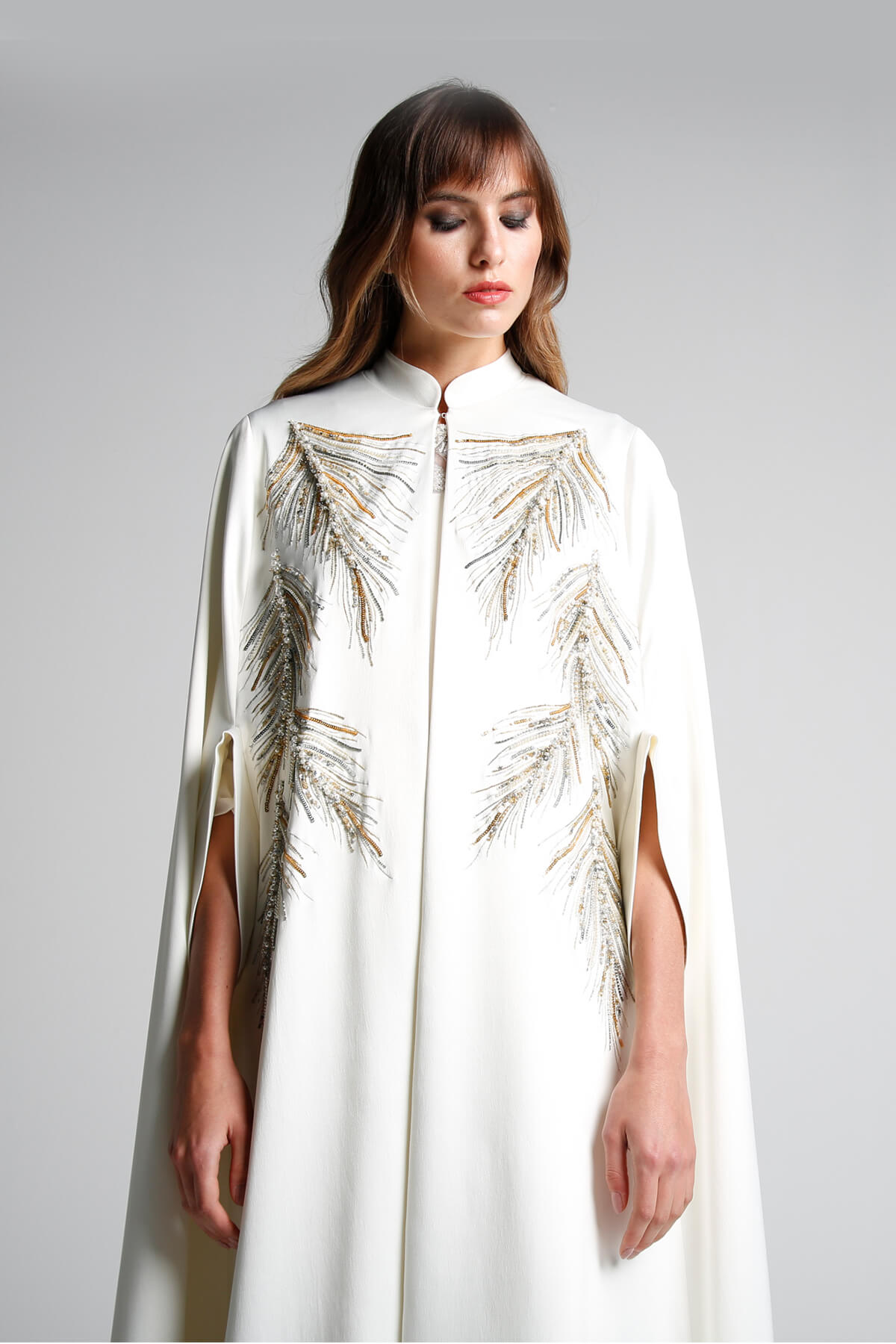 Off White Cape With Embellishment