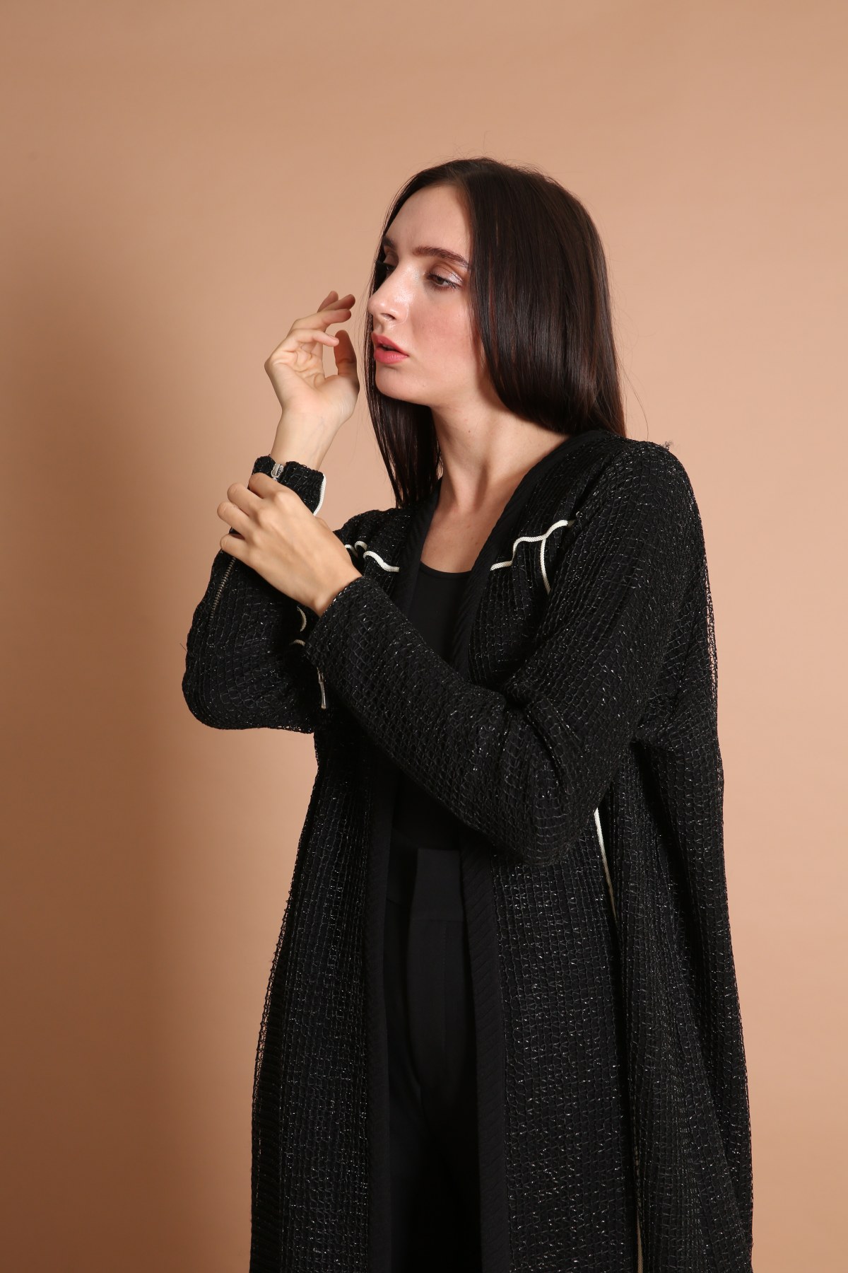 Lurex Net with Cord Abaya