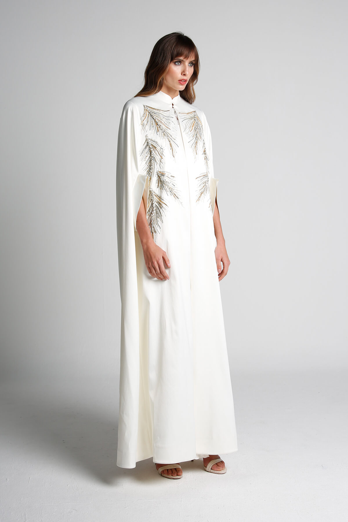 Off White Cape With Embellishment