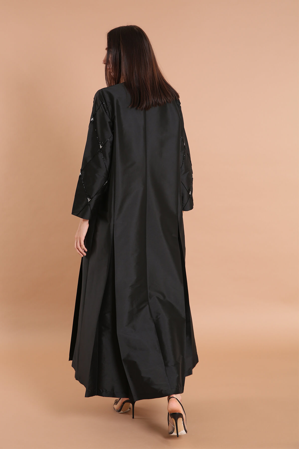 Embellished Taffeta Abaya