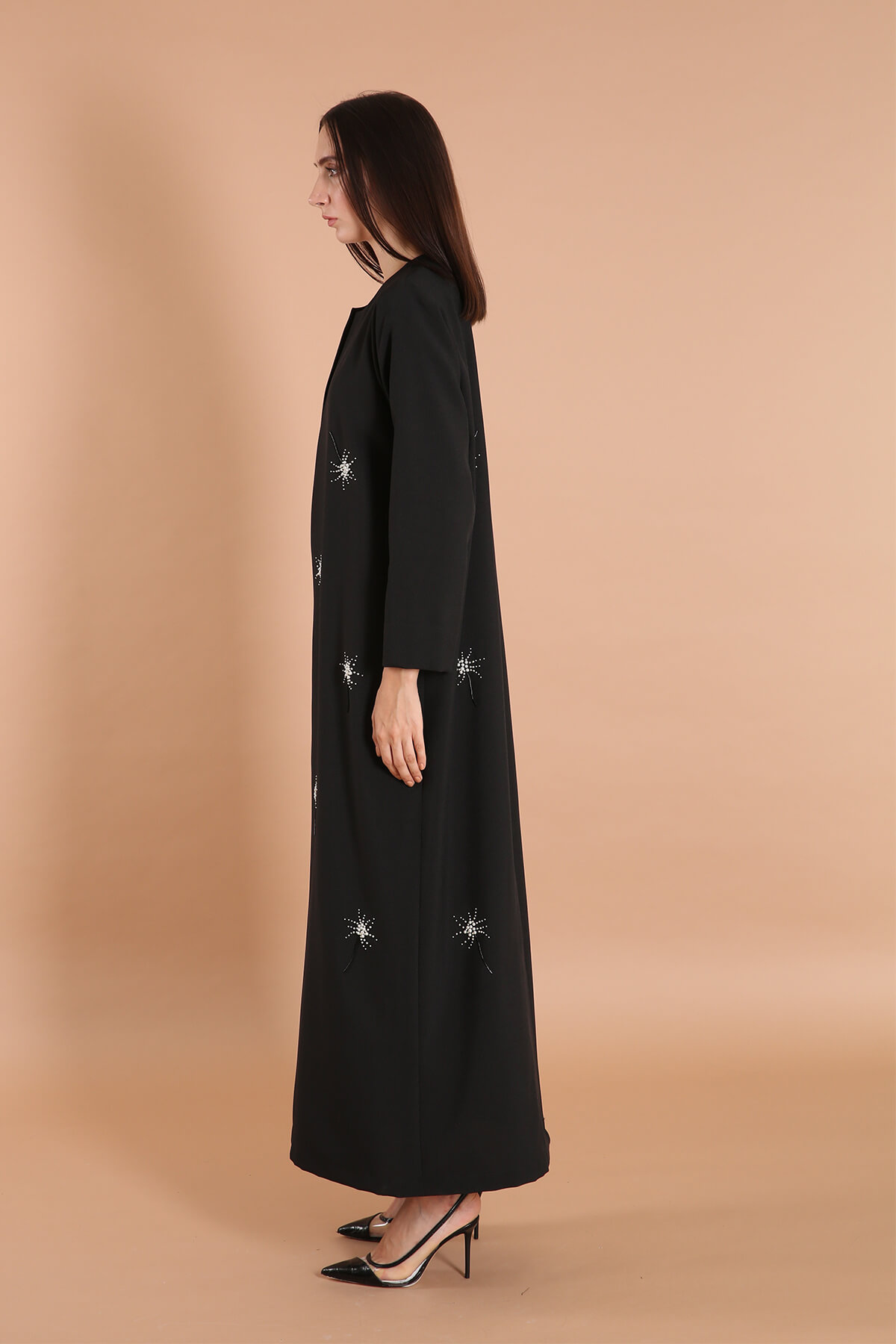 Pearls Embellished Classic Abaya