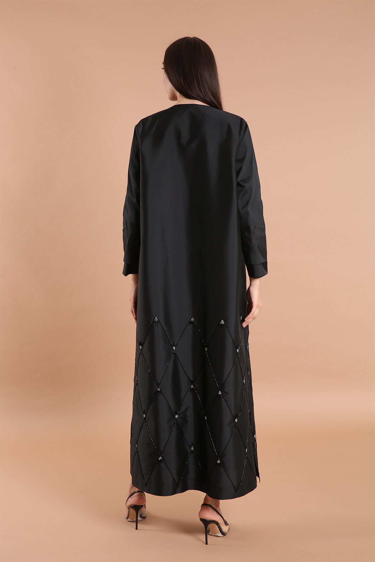 Embellished Taffeta Abaya